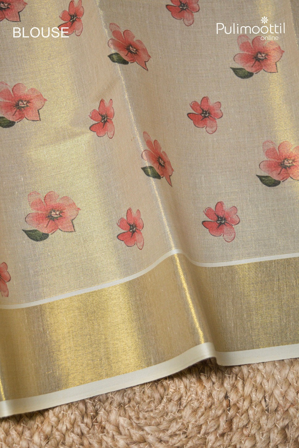 Kerala Traditional Golden Tissue Set Saree