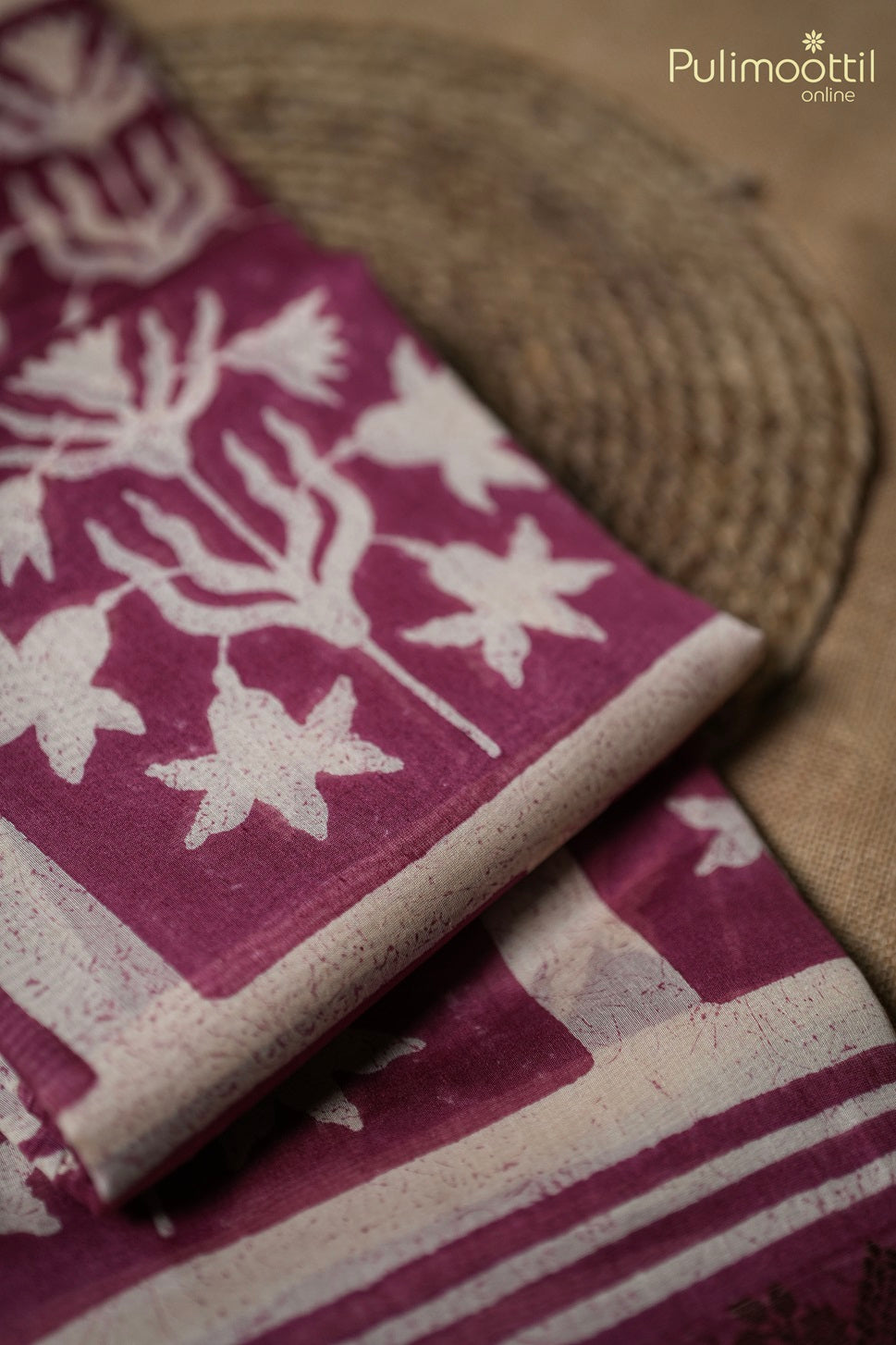 Onion Pink Colour Chanderi Saree.