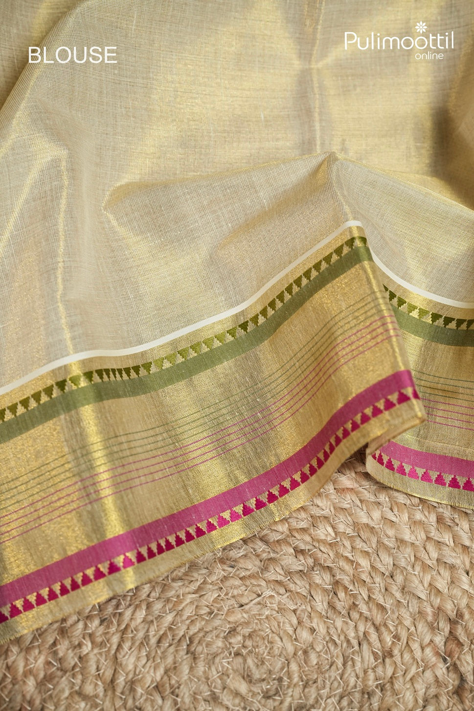 Kerala Traditional Golden Tissue Set Saree