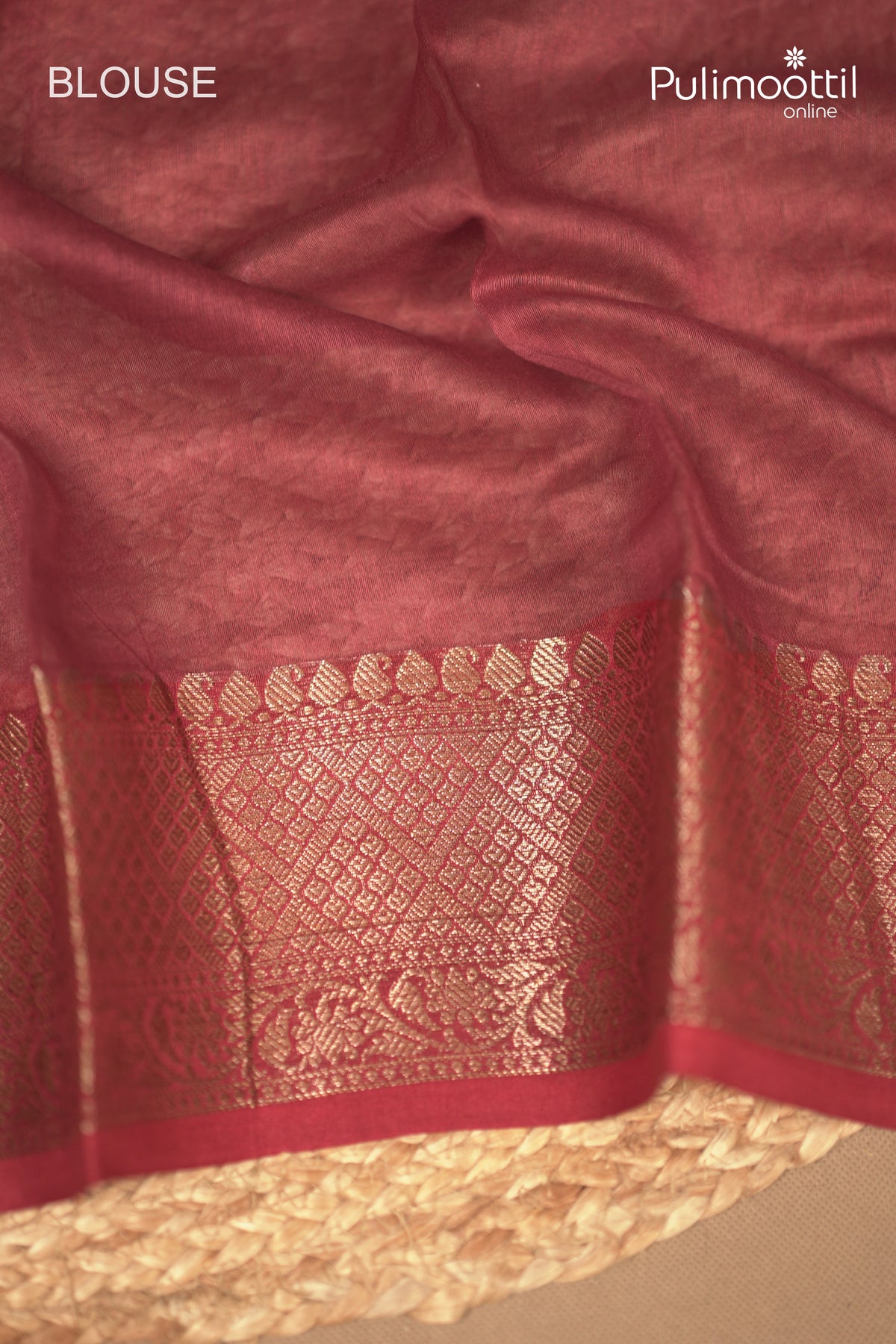 Brick Colour Chanderi Saree