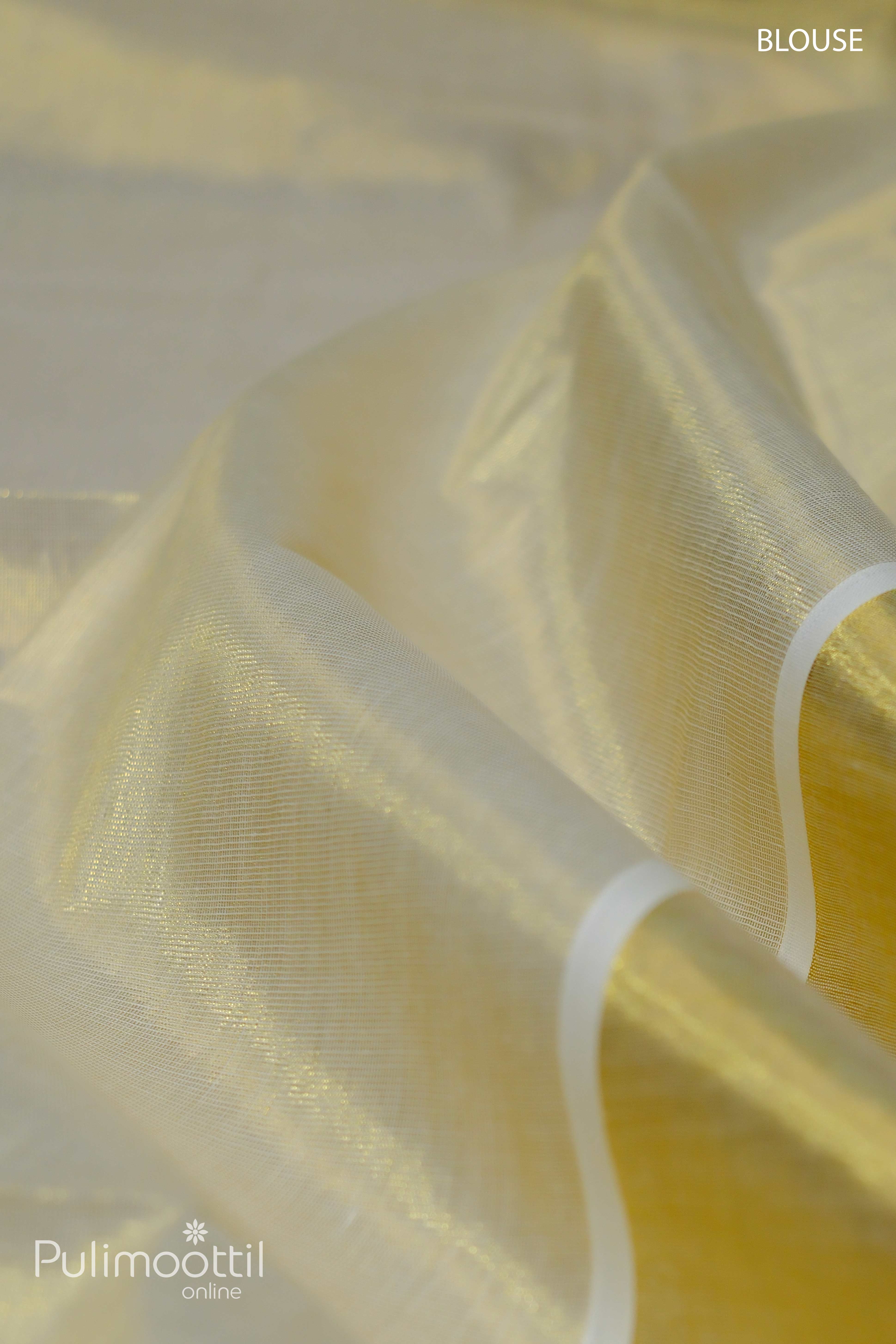 Golden Tissue Kerala Onam Set Saree