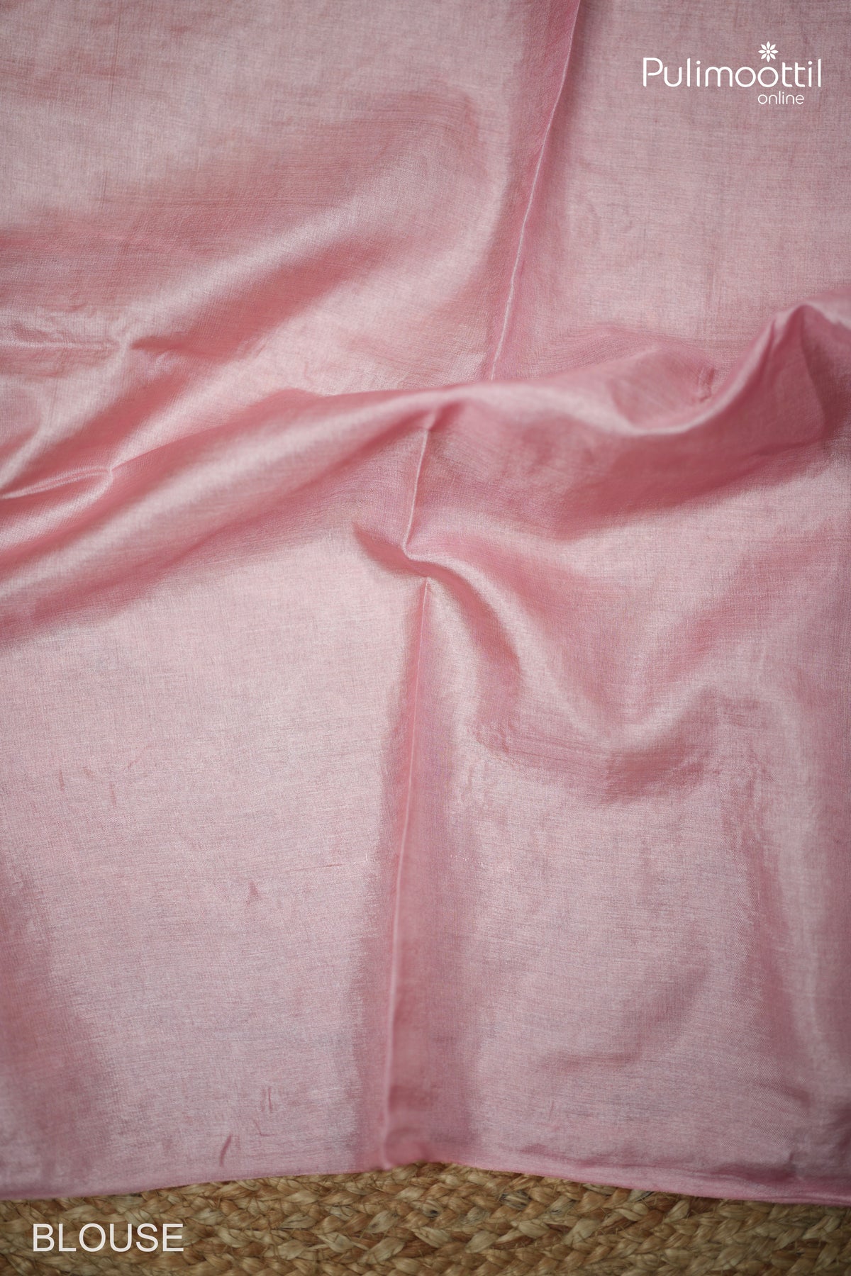 Pastel Pink Colour Tussar Silk Saree