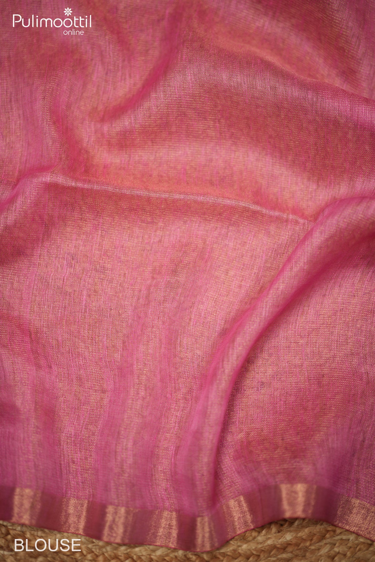 Pink Color Linen Saree