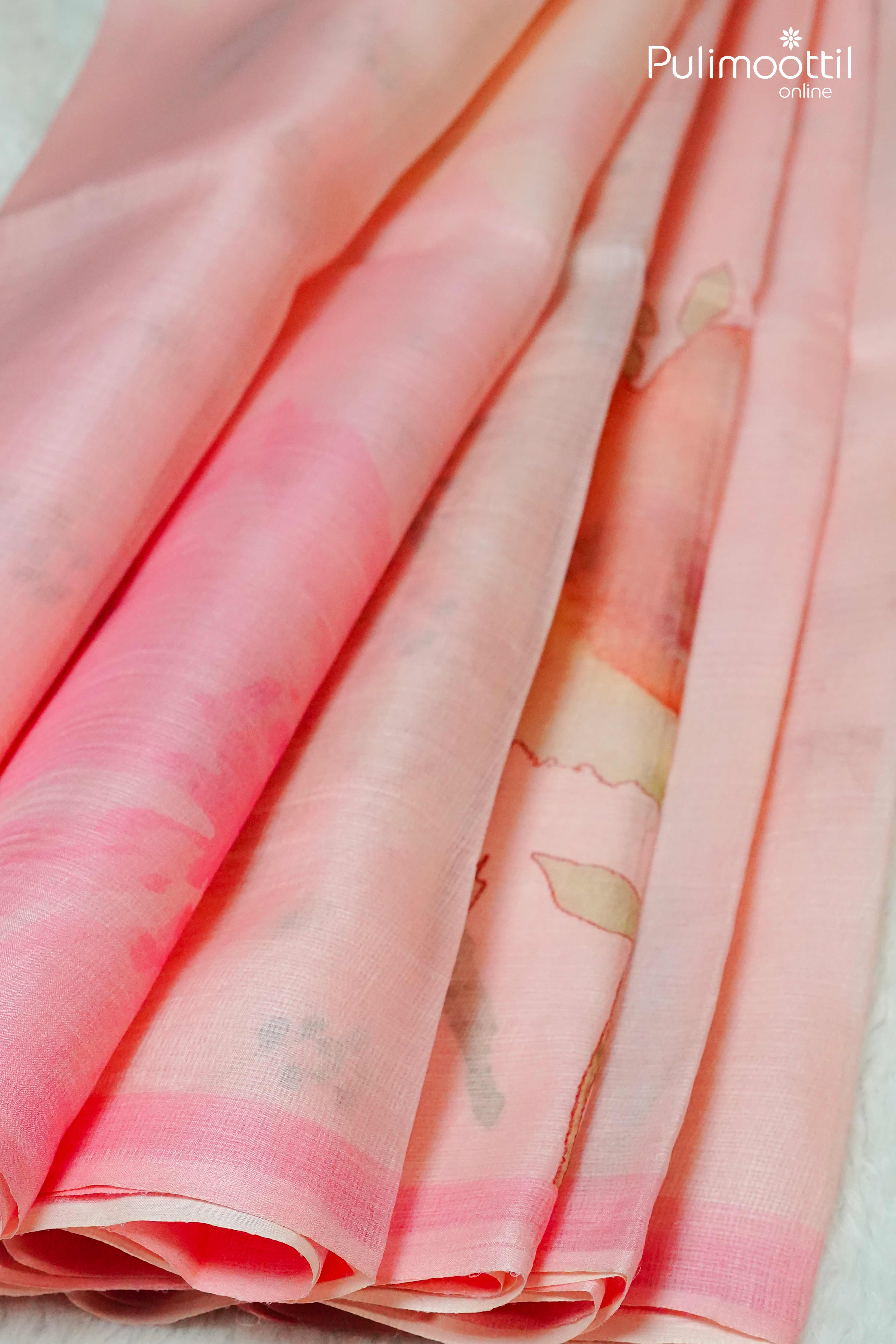 Beige Colour Netcota Saree.