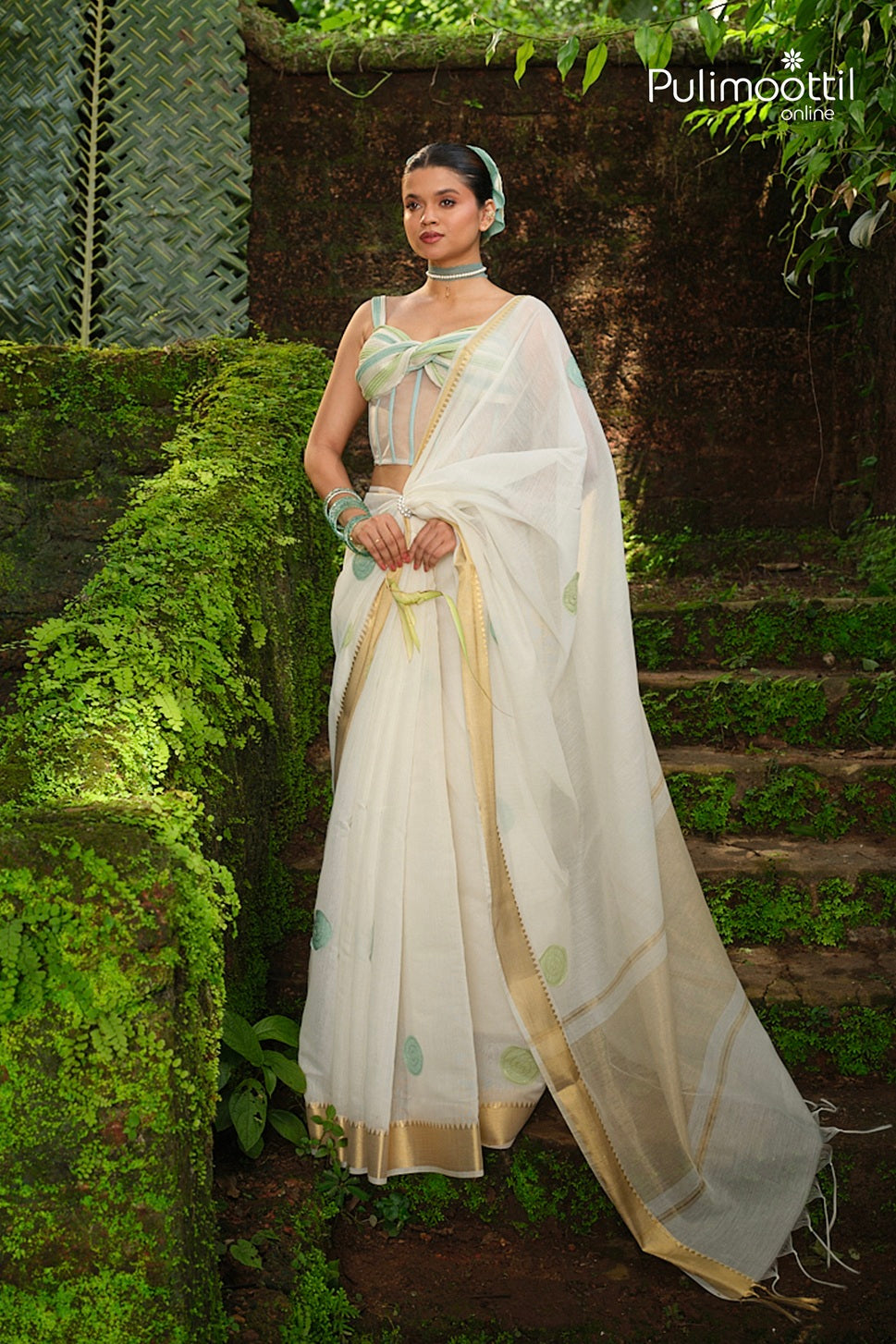 Offwhite Colour Cotta Chanderi Saree