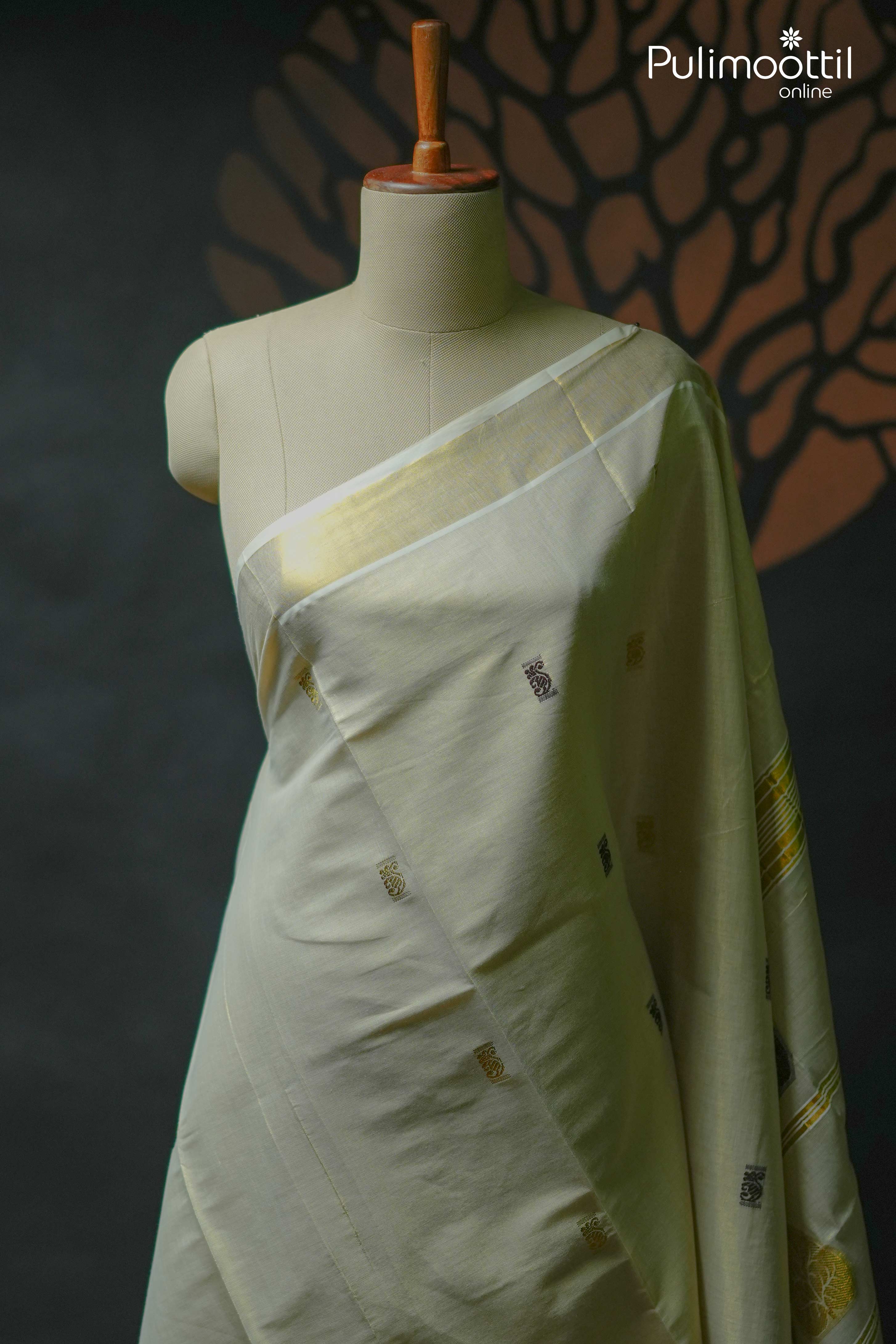 Golden Tissue Kerala Set Saree.
