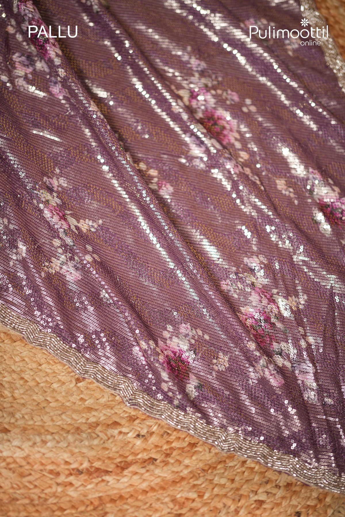 Purple Violet Colour Georgette Fancy Saree