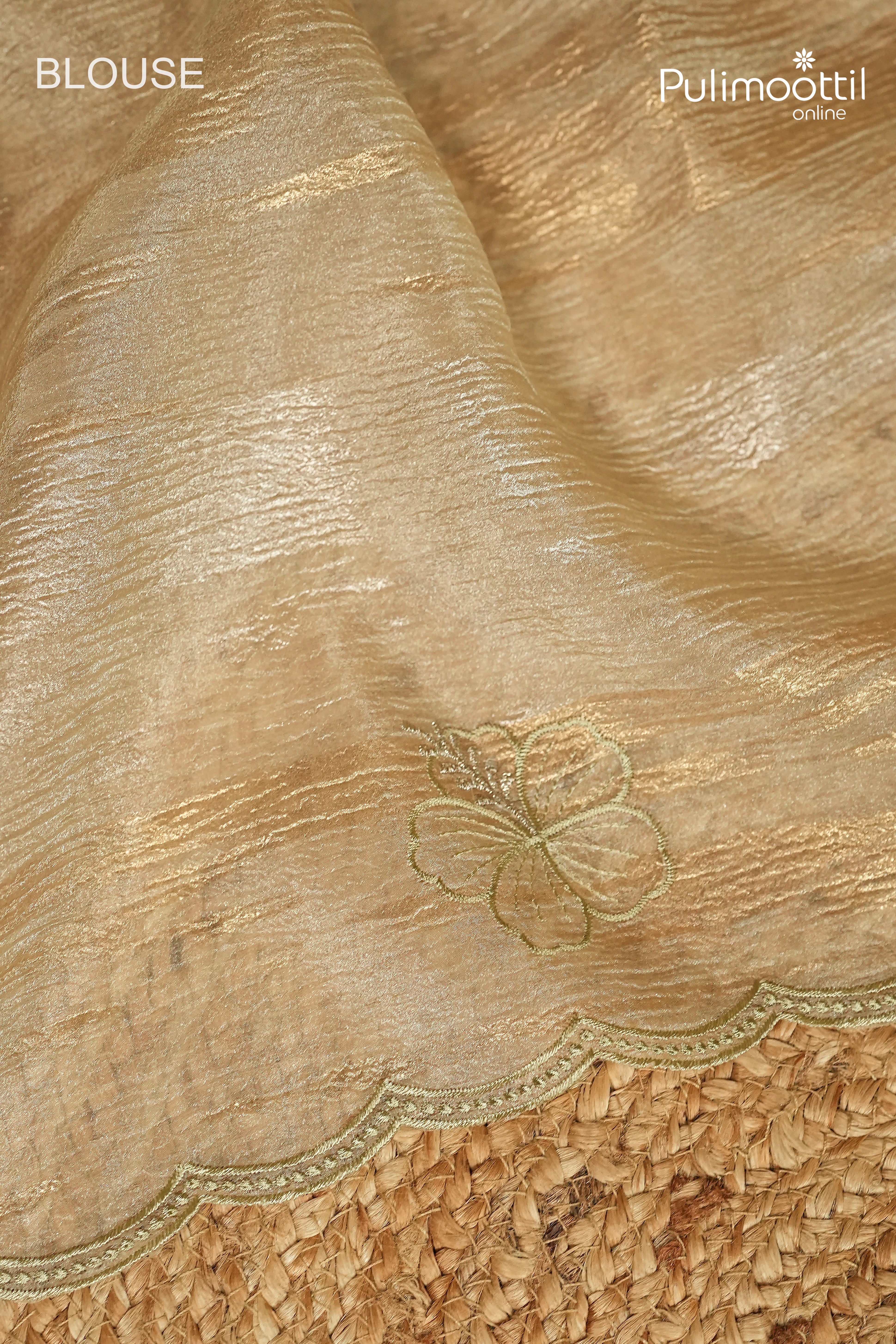 Sage Green Colour Crushed Organza Fancy Saree