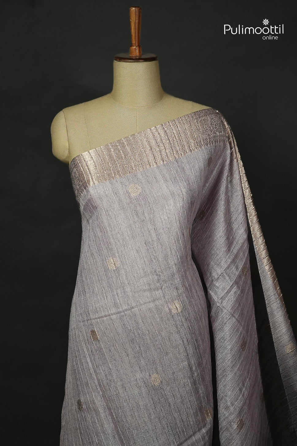 Lavender Colour Semi Tissue Saree