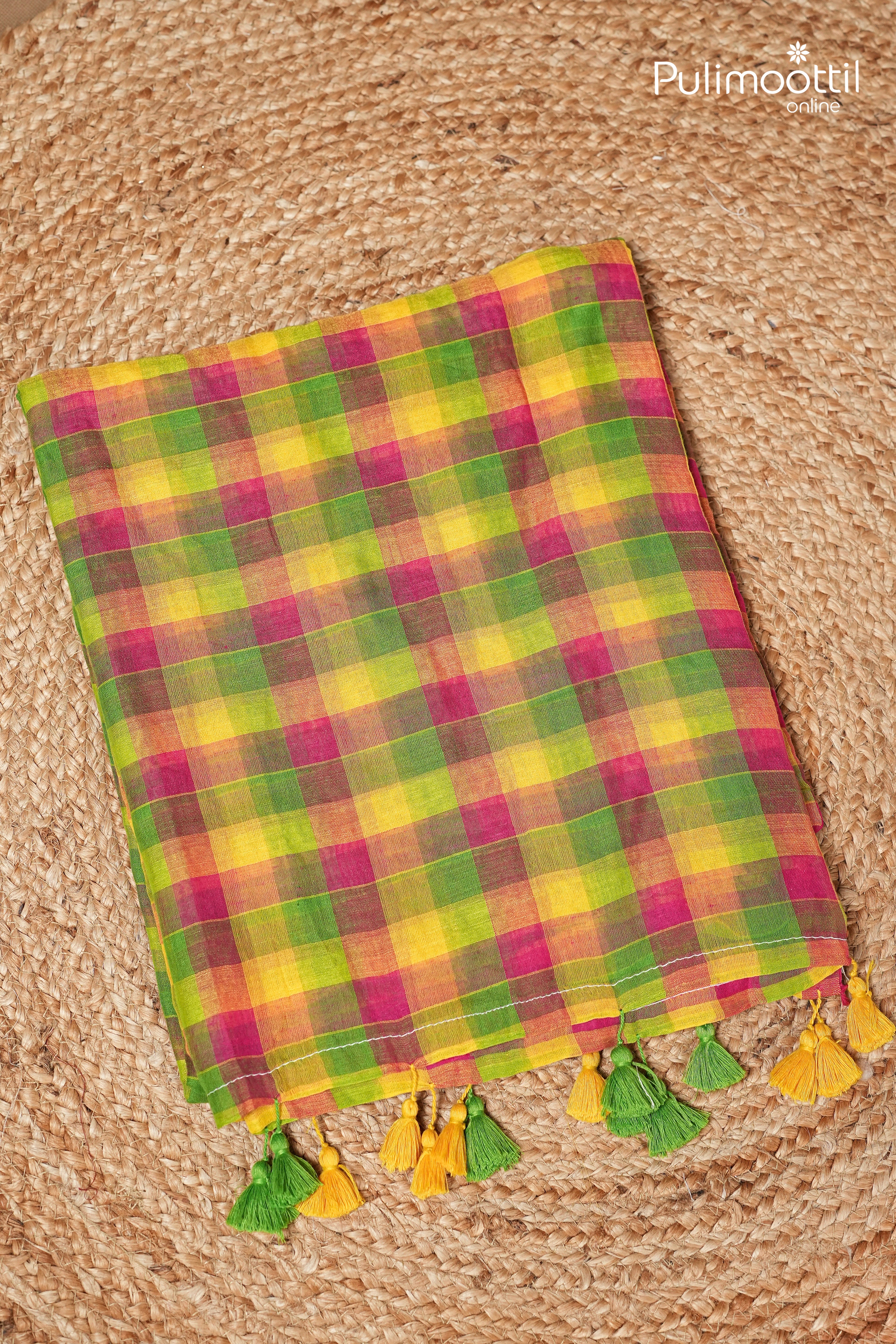 Madras Check Mul Cotton Saree