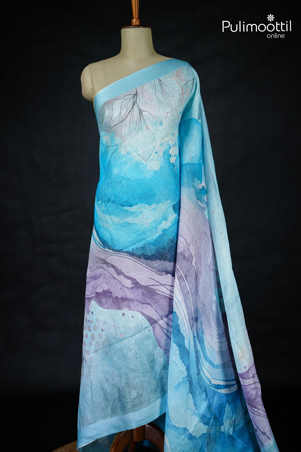 Milticolour Linen Saree