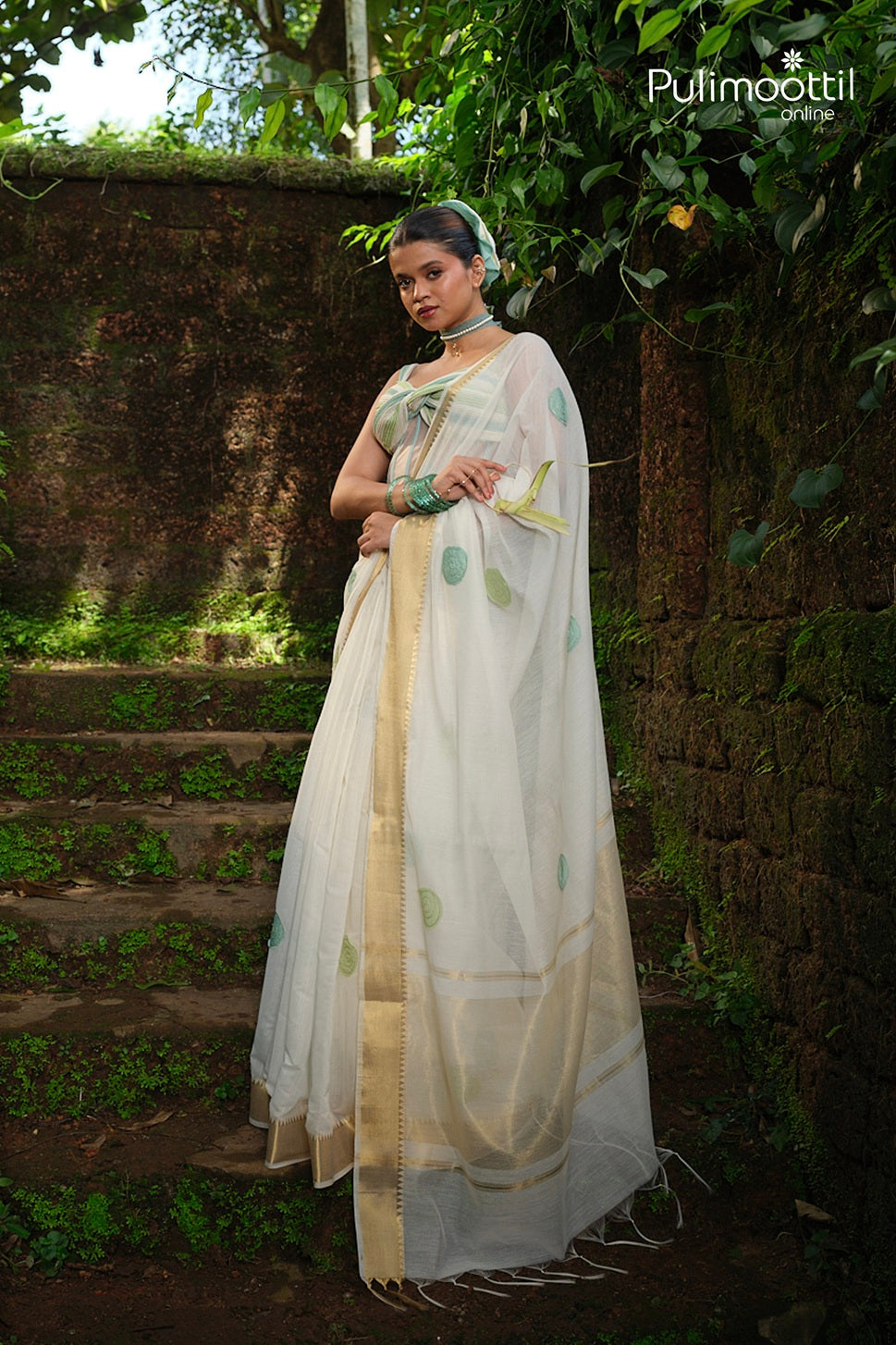 Offwhite Colour Cotta Chanderi Saree