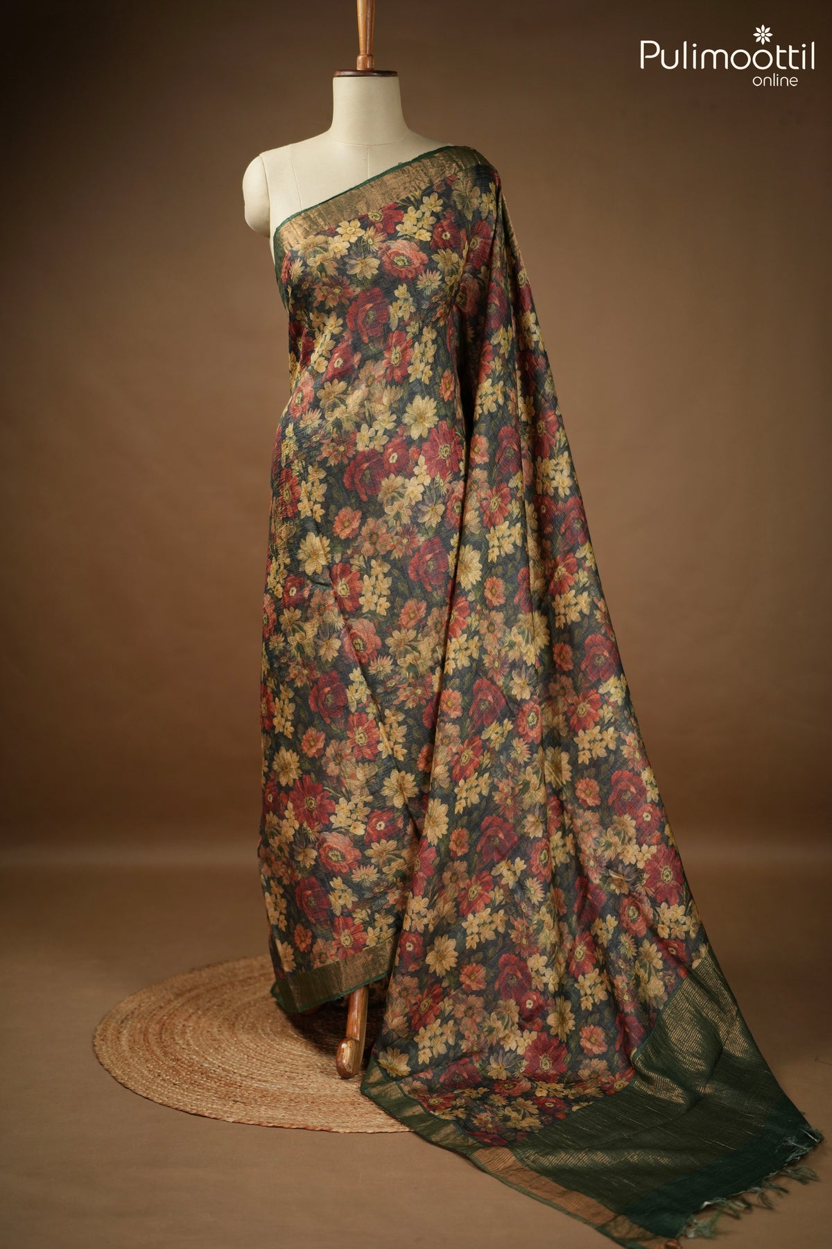 Multicolour Jute Silk Saree