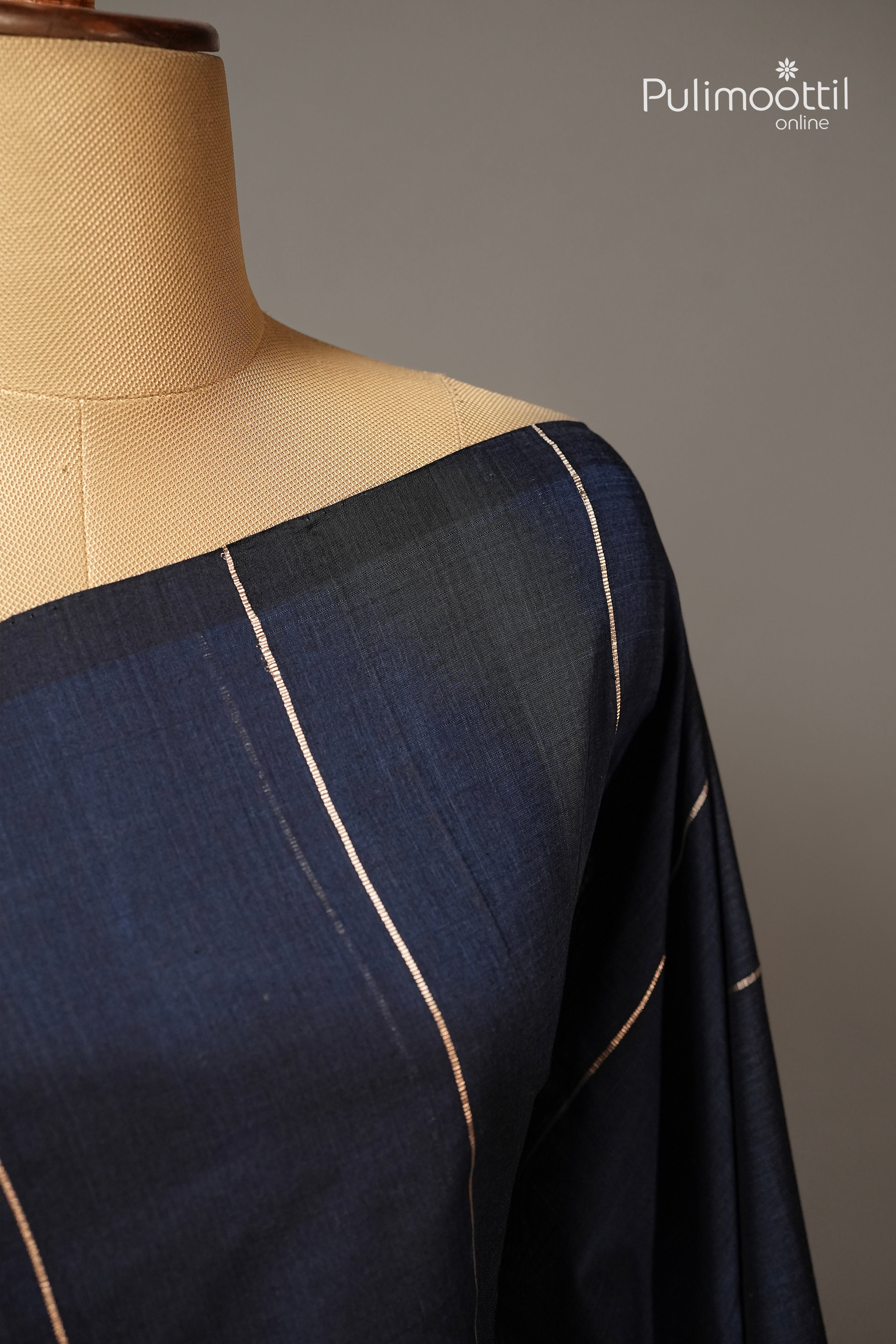 Midnight Colour Handloom Cotton Saree