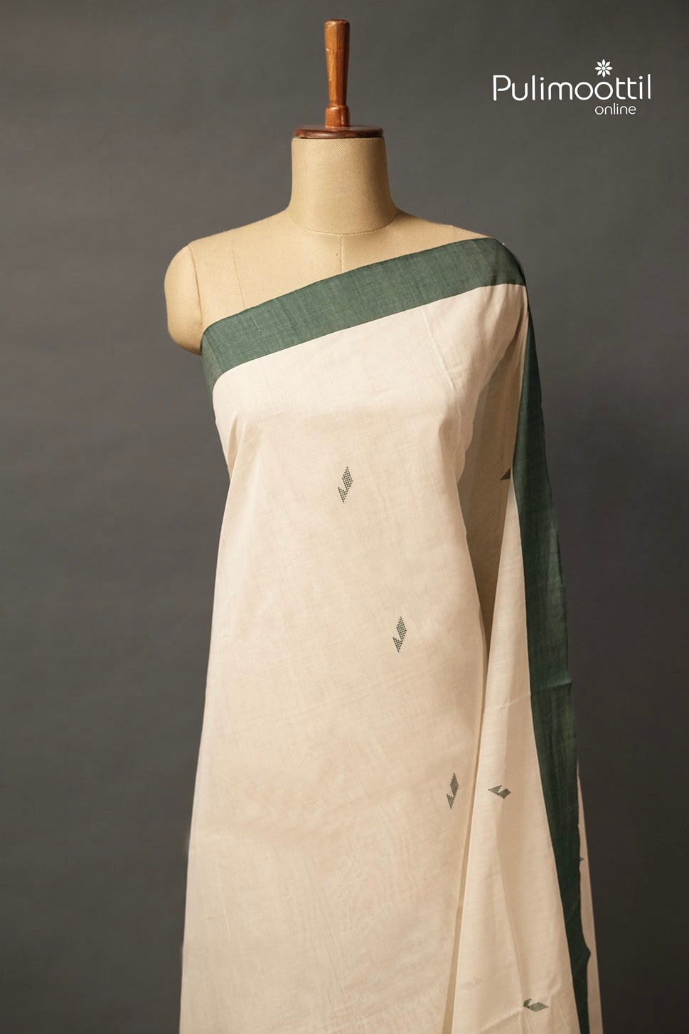 Offwhite Colour Kerala Traditional Handloom Set Saree