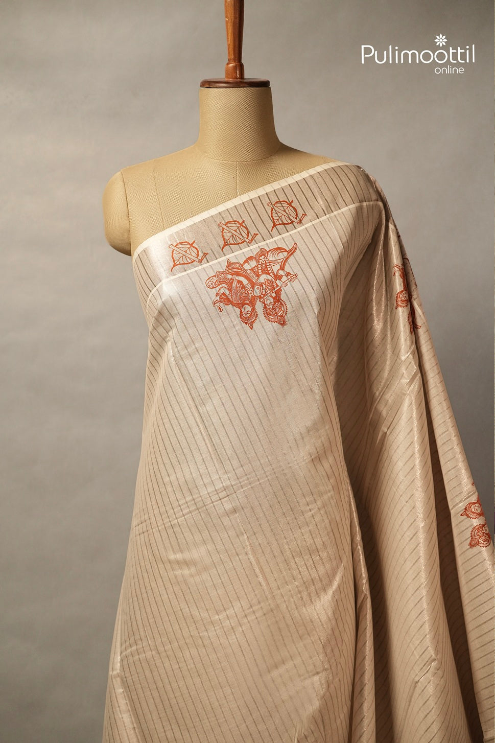 white Gold Tissue Kerala Traditional Set Saree