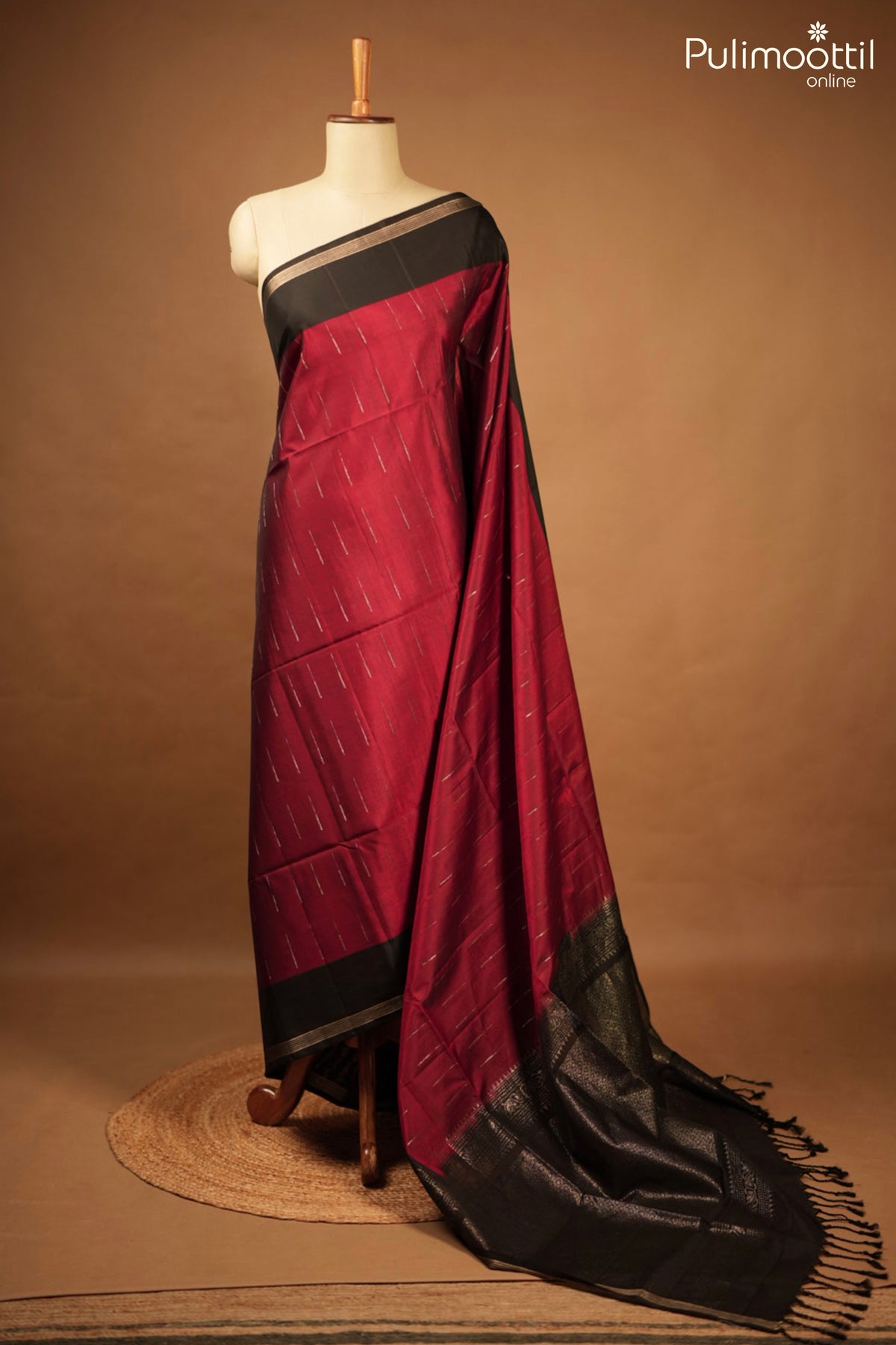 Maroon Colour Kanchipuram Soft Silk Saree