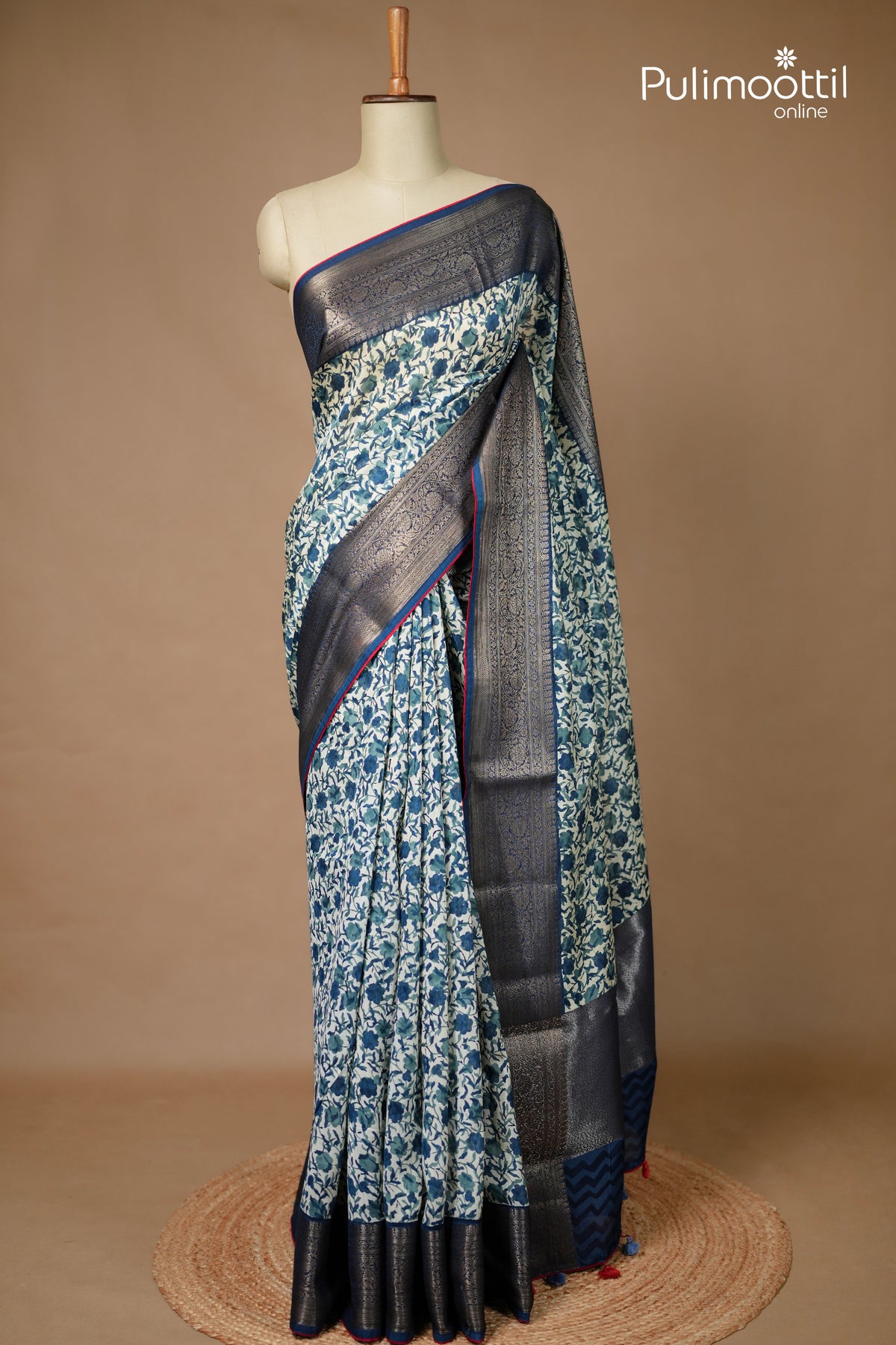 Offwhite Colour Chanderi Saree