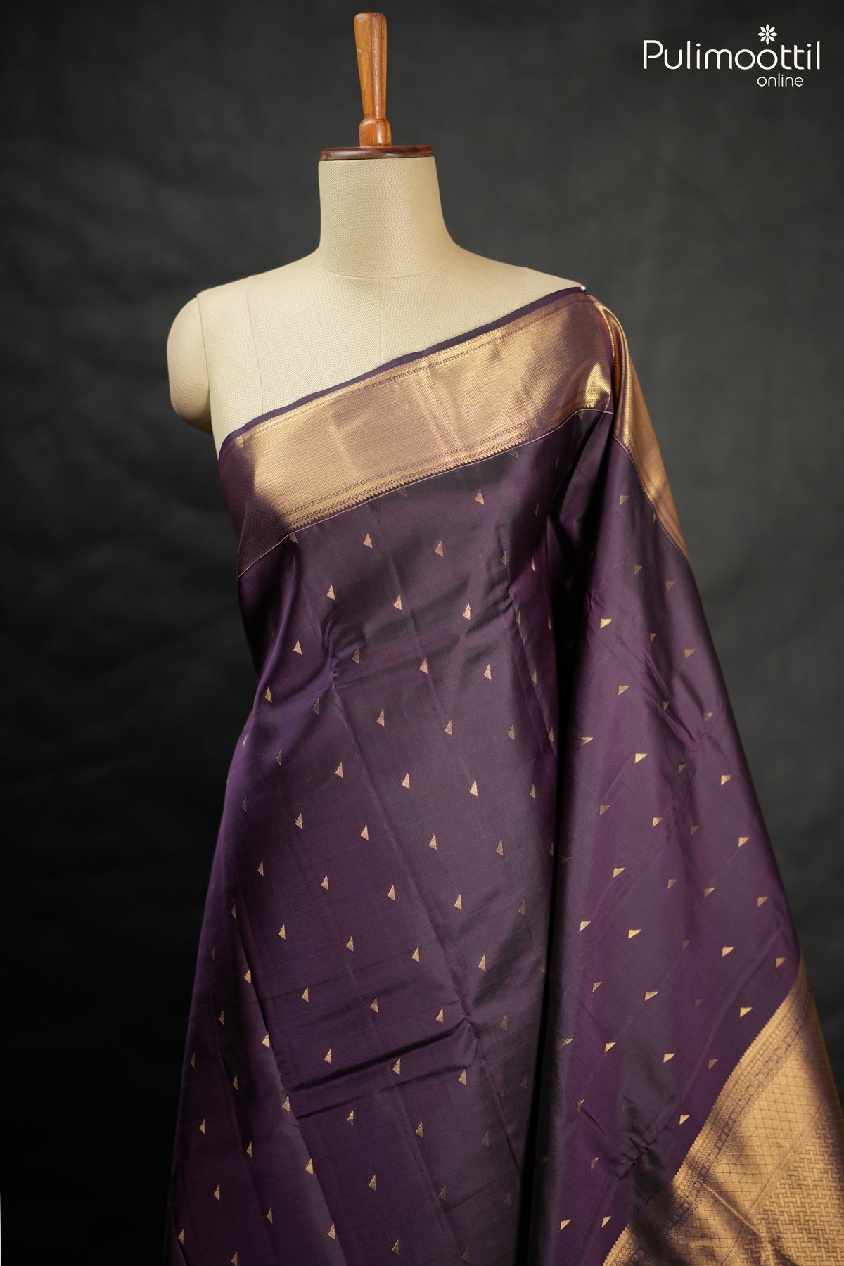 Purple Colour Kanchipuram Soft Silk Saree.