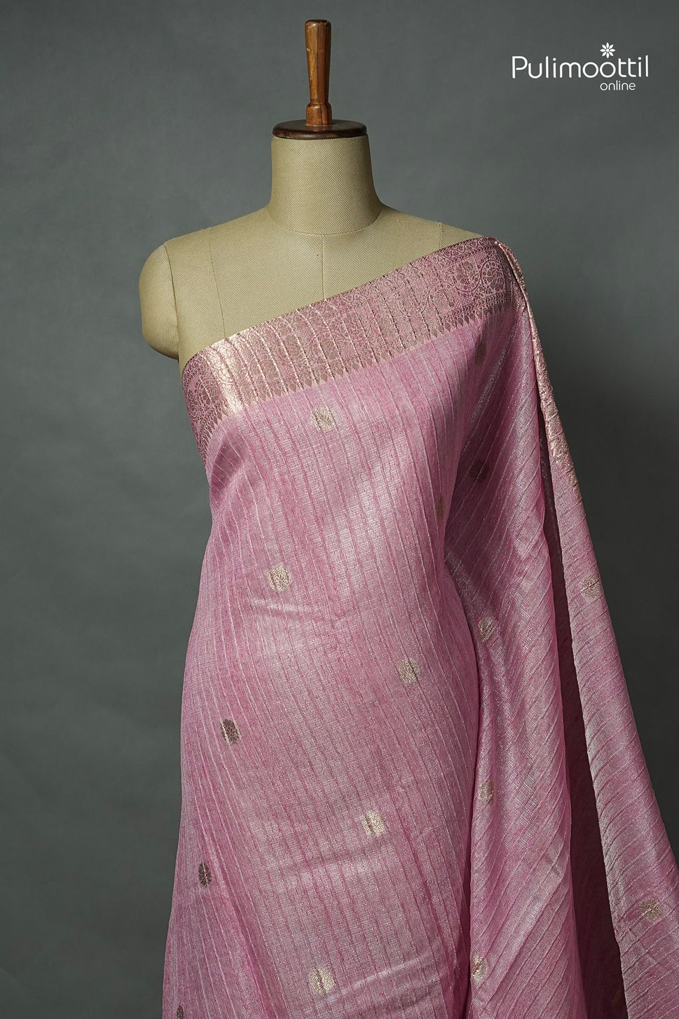 Light Pink Colour Semi Tissue Saree
