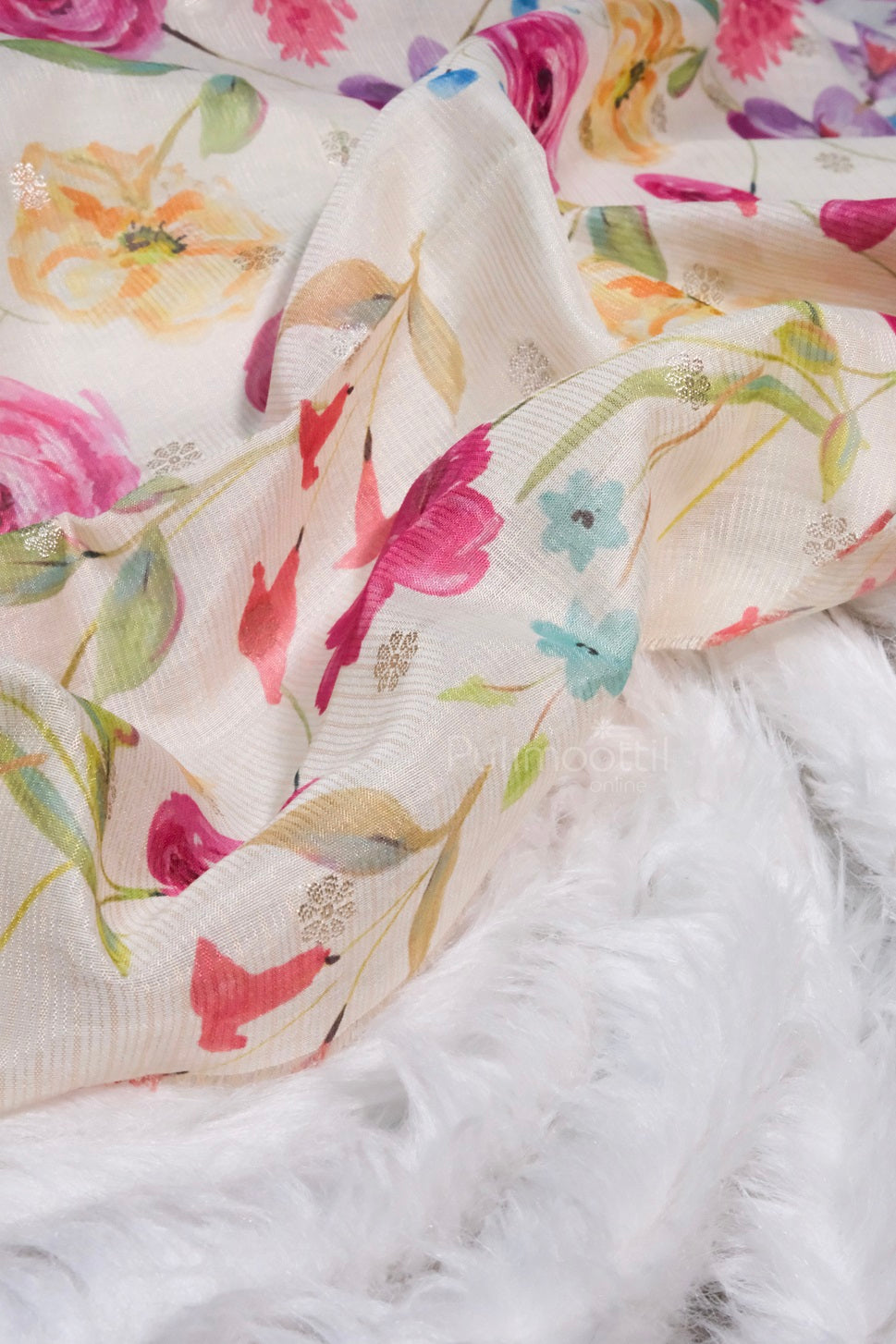 Mustard Yellow Color Net Kota Saree