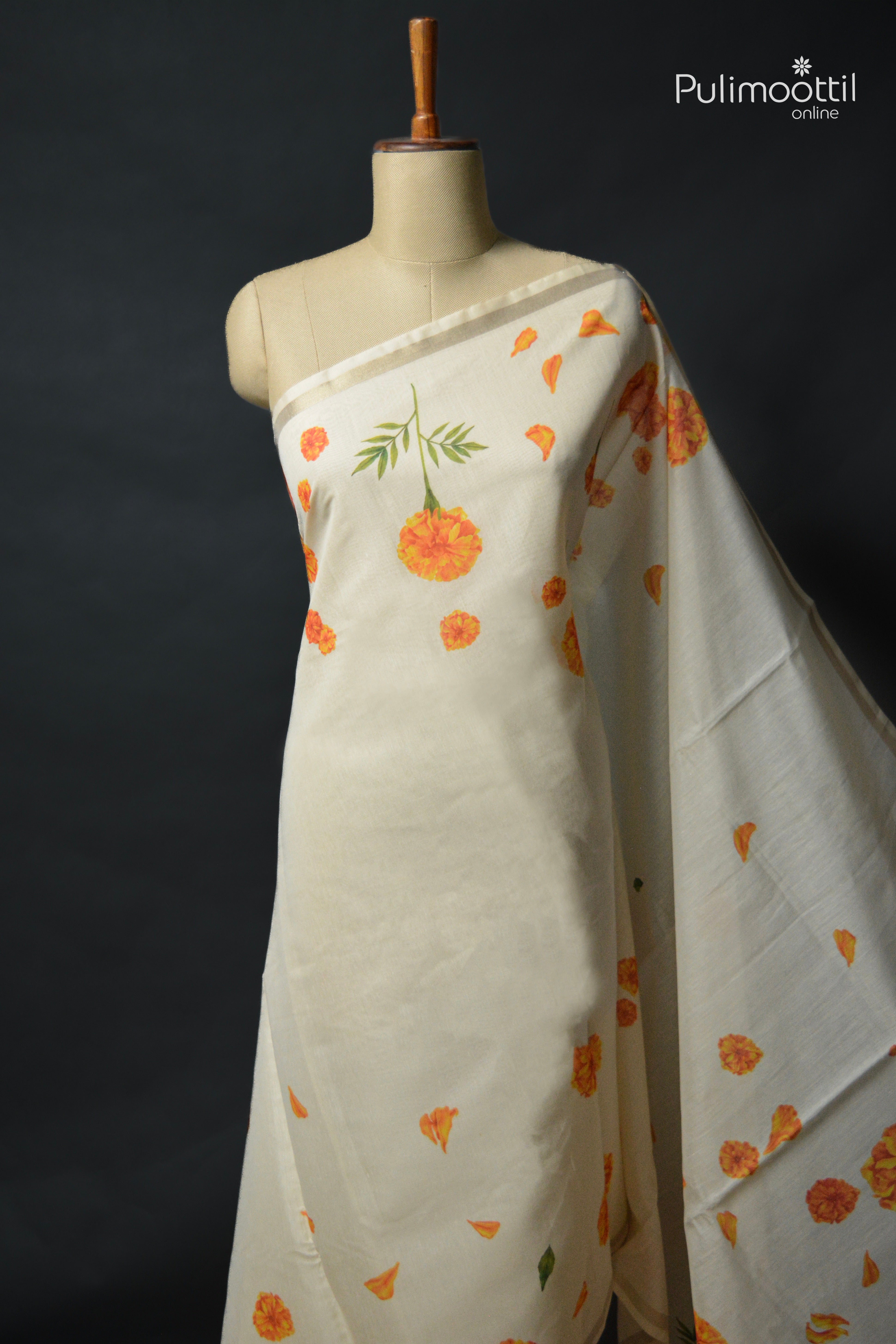 Semi Chanderi Traditional Saree