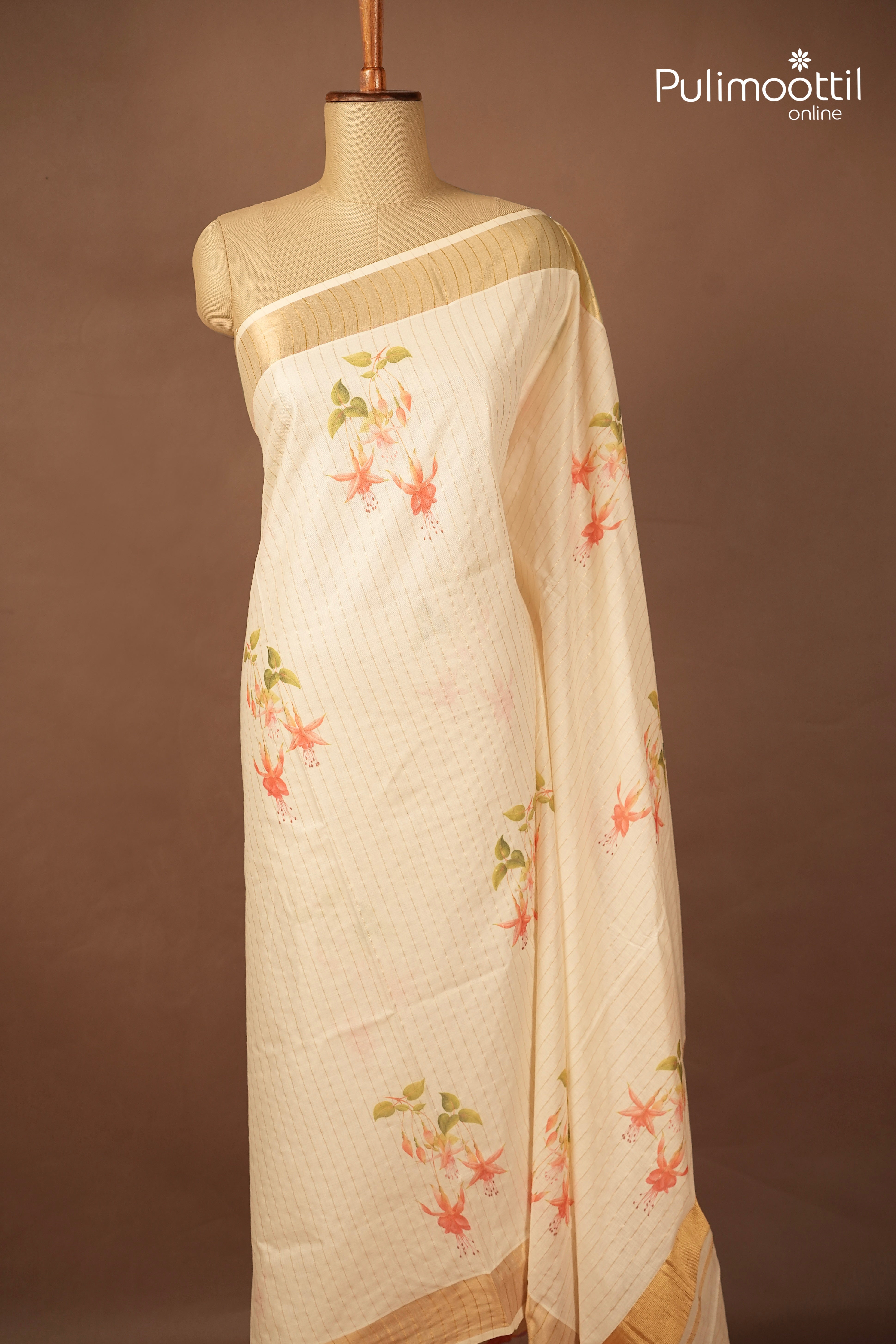 Offwhite Colour Kerala Traditional Cotton Set Saree
