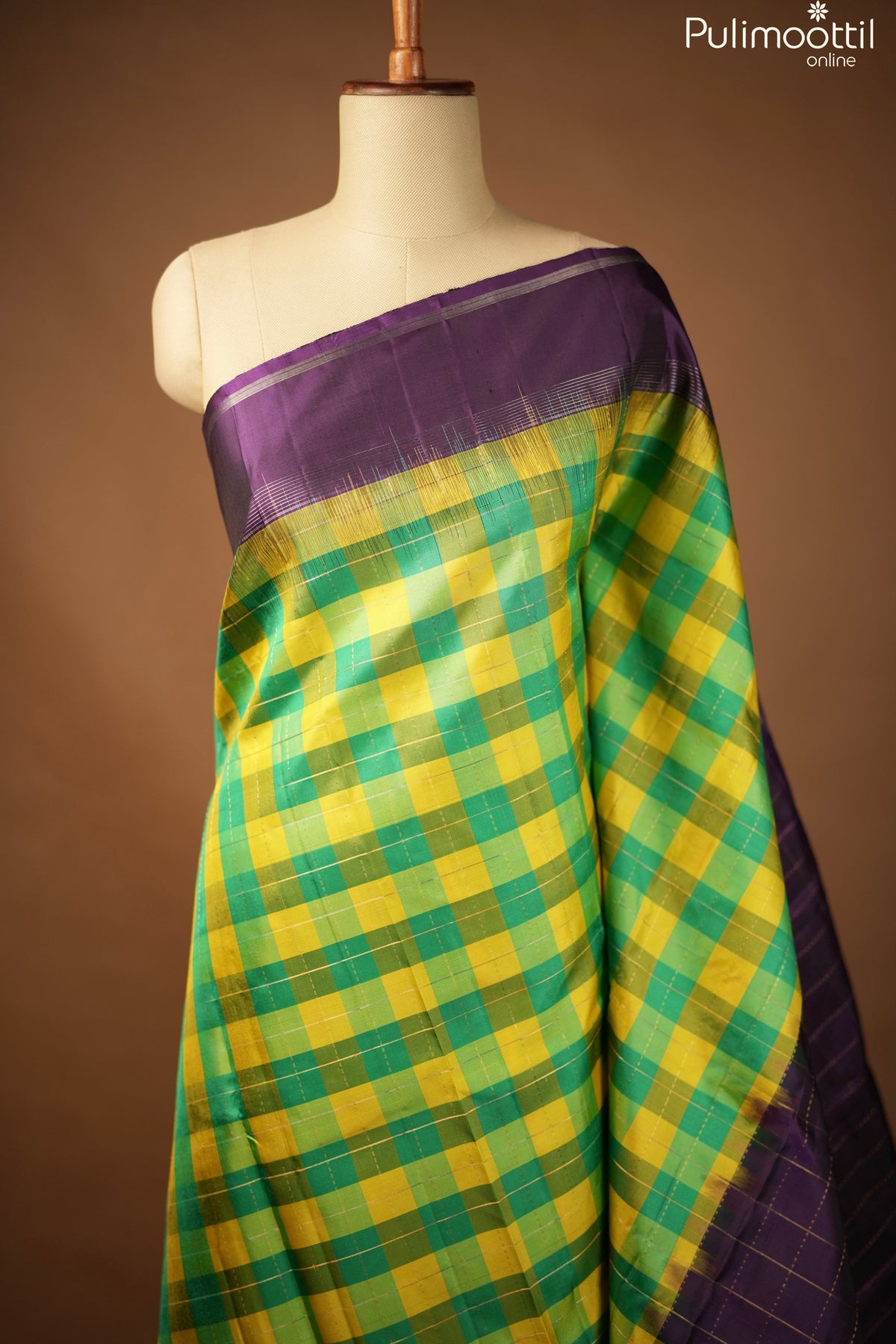 Multicolor Kanchipuram Soft Silk Saree