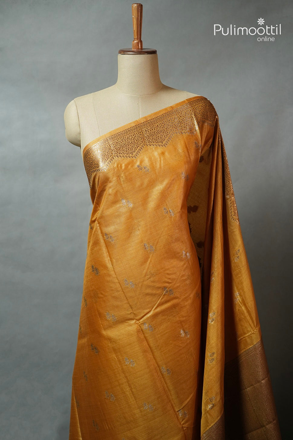 Golden Yellow Colour Tassur Silk Saree