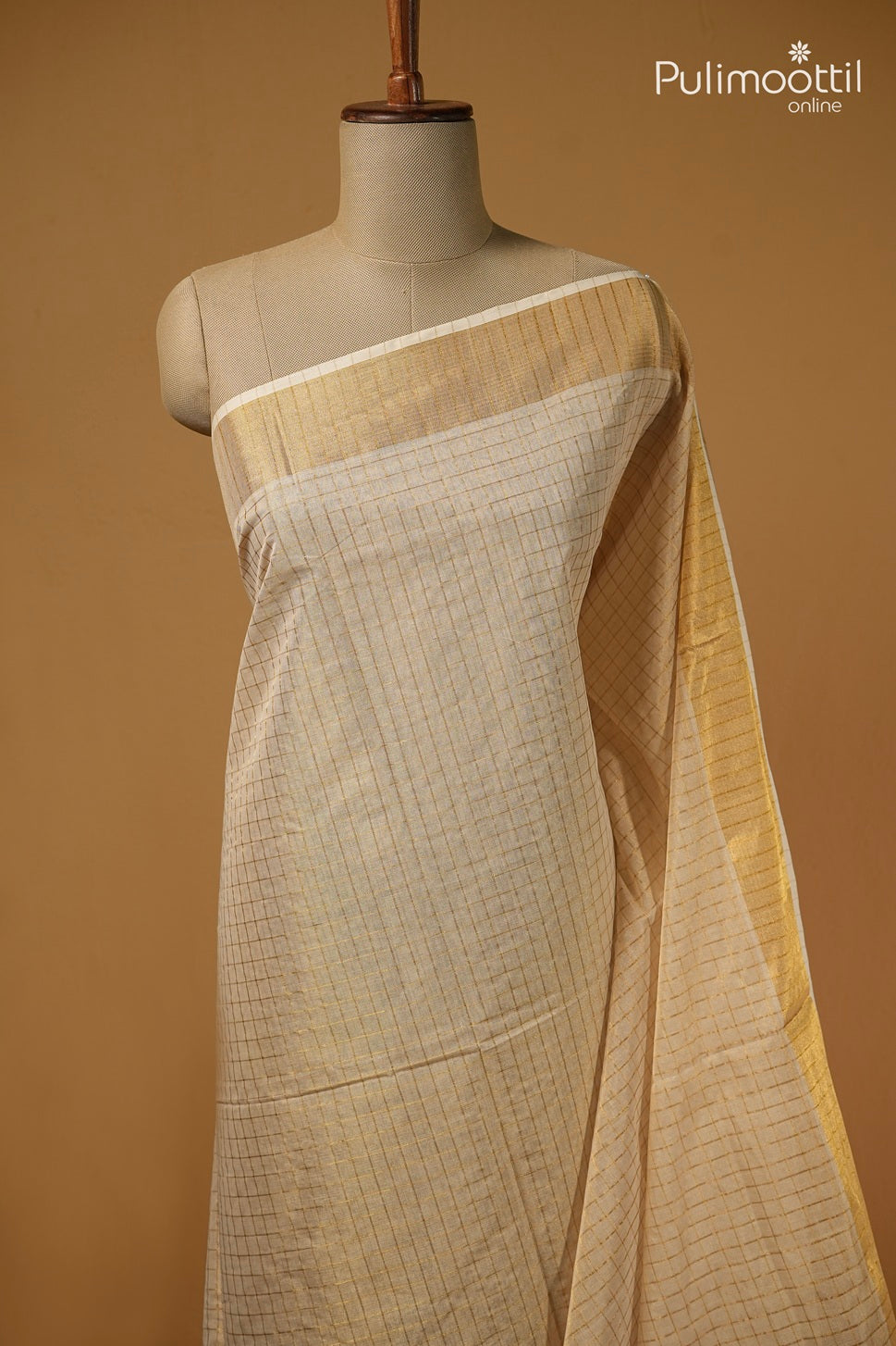Kerala Traditional Golden Tissue Handloom Set Saree
