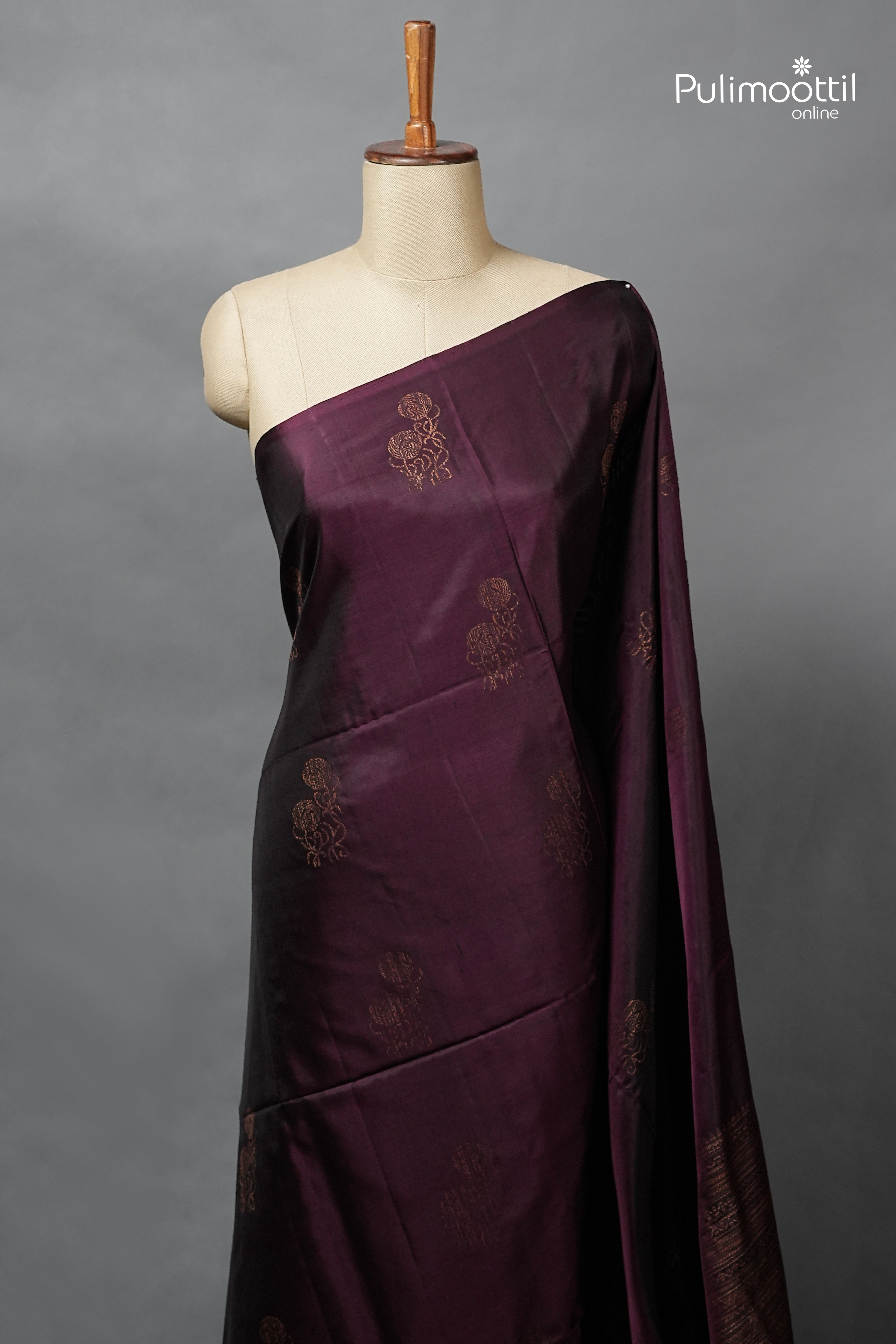 Purple Colour Kanchipuram Soft Silk Saree