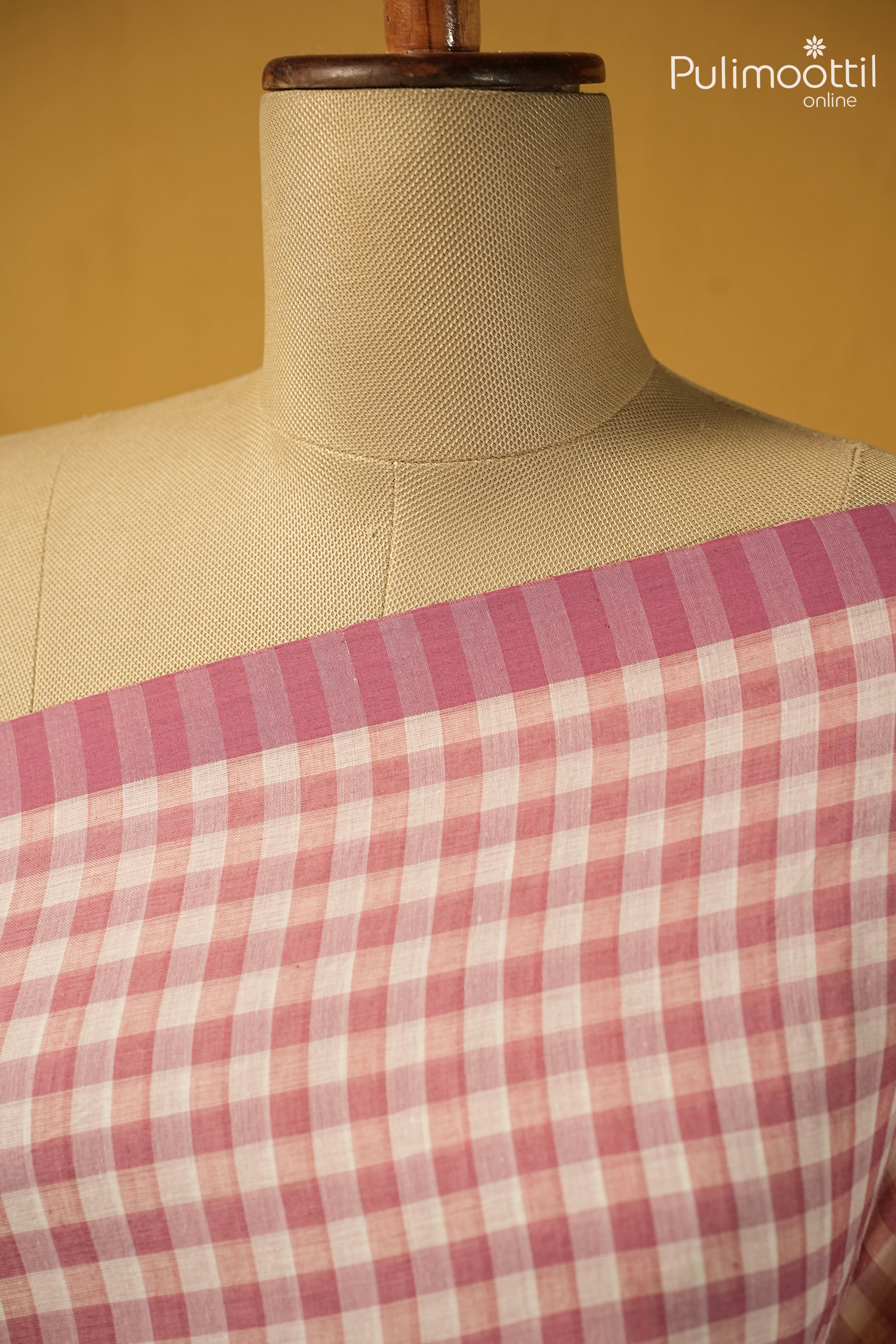Onion Pink Colour Mul cotton Saree