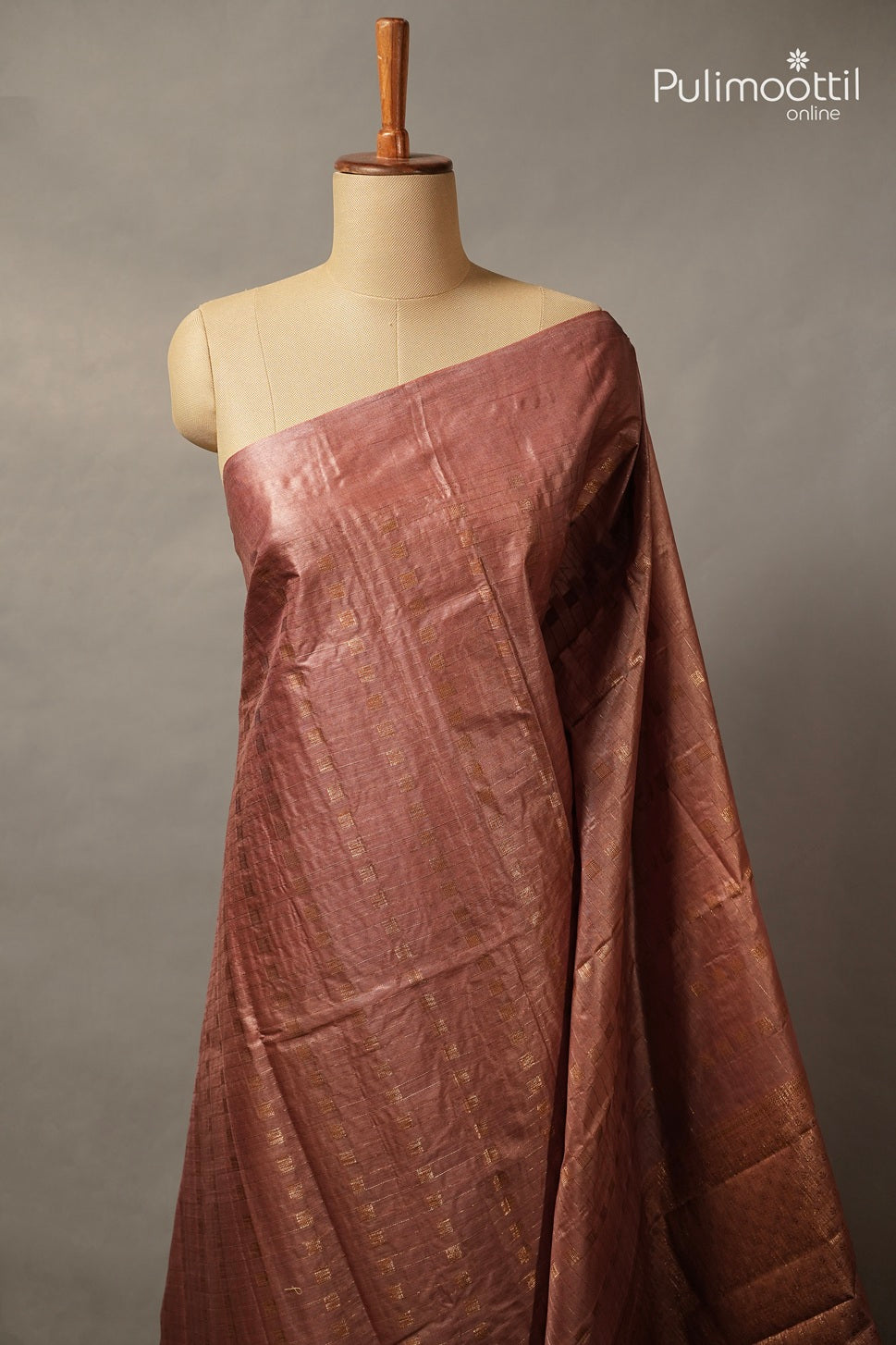 Dusty Rose Colour Tassur Silk Saree