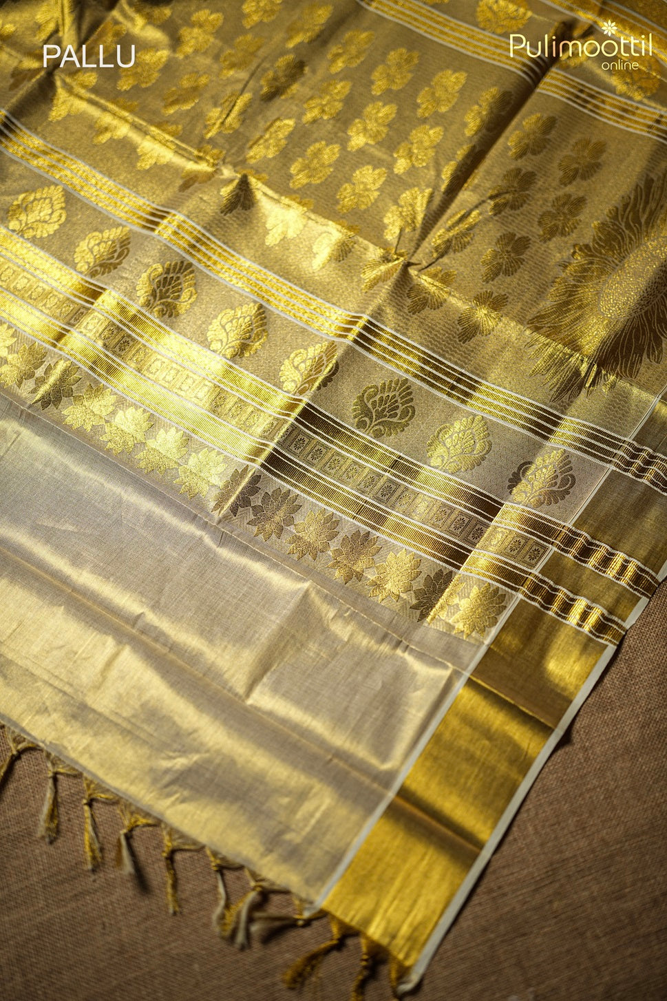 Kerala Traditional Golden Set Saree