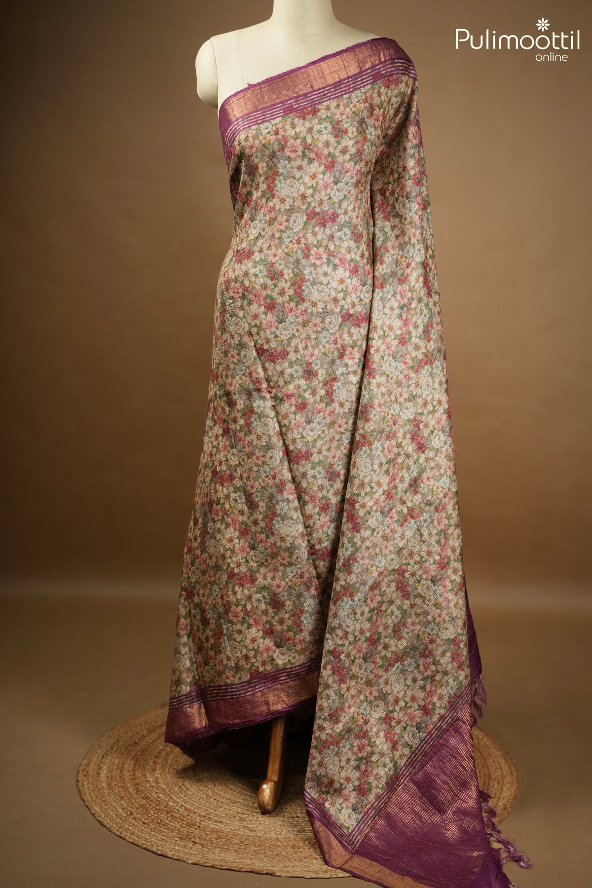 Multicolour Jute Silk Saree