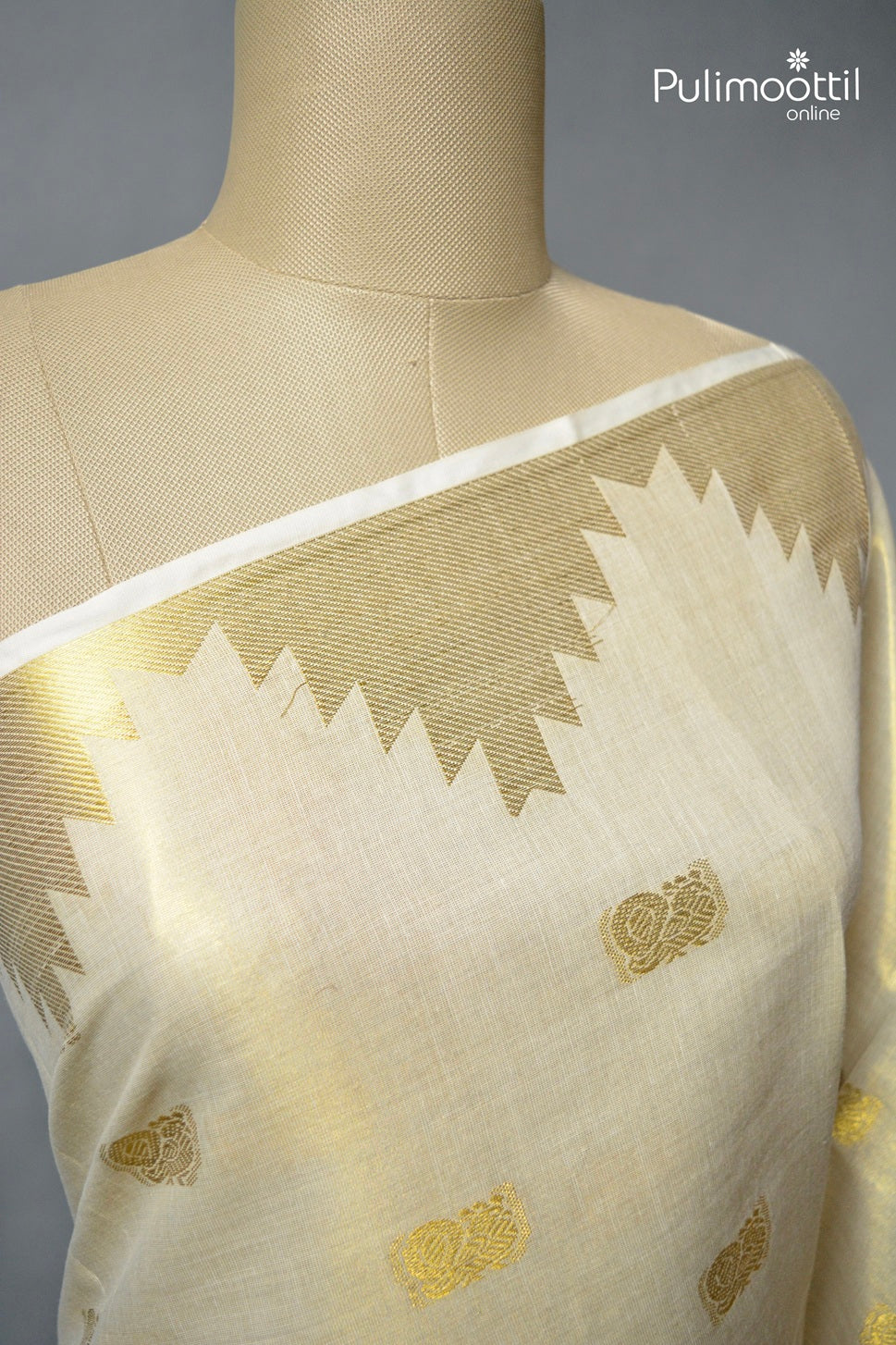Kerala Traditional Golden Tissue Set Saree