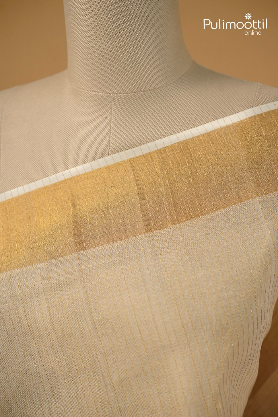 Kerala Traditional Golden Tissue Handloom Set Saree