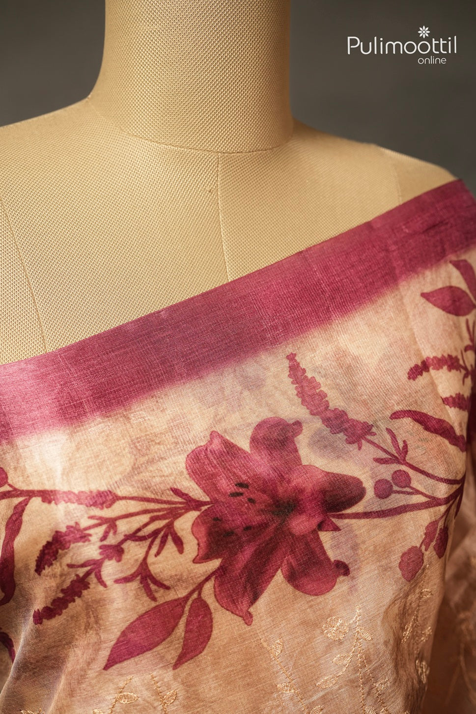 Ivory Colour Tassur Silk Saree