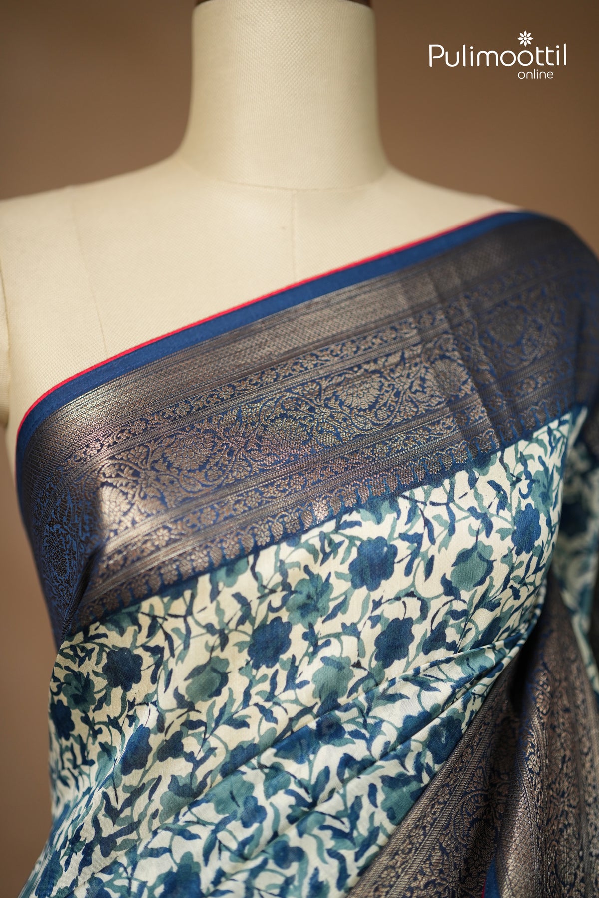 Offwhite Colour Chanderi Saree