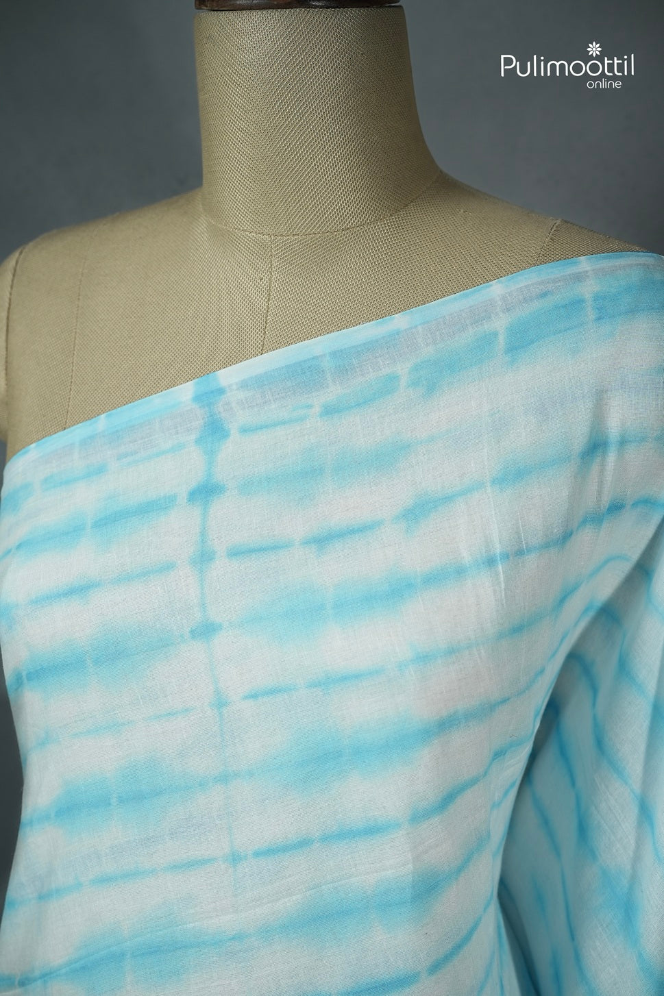 White Colour Shibori Printed Mul Cotton Saree