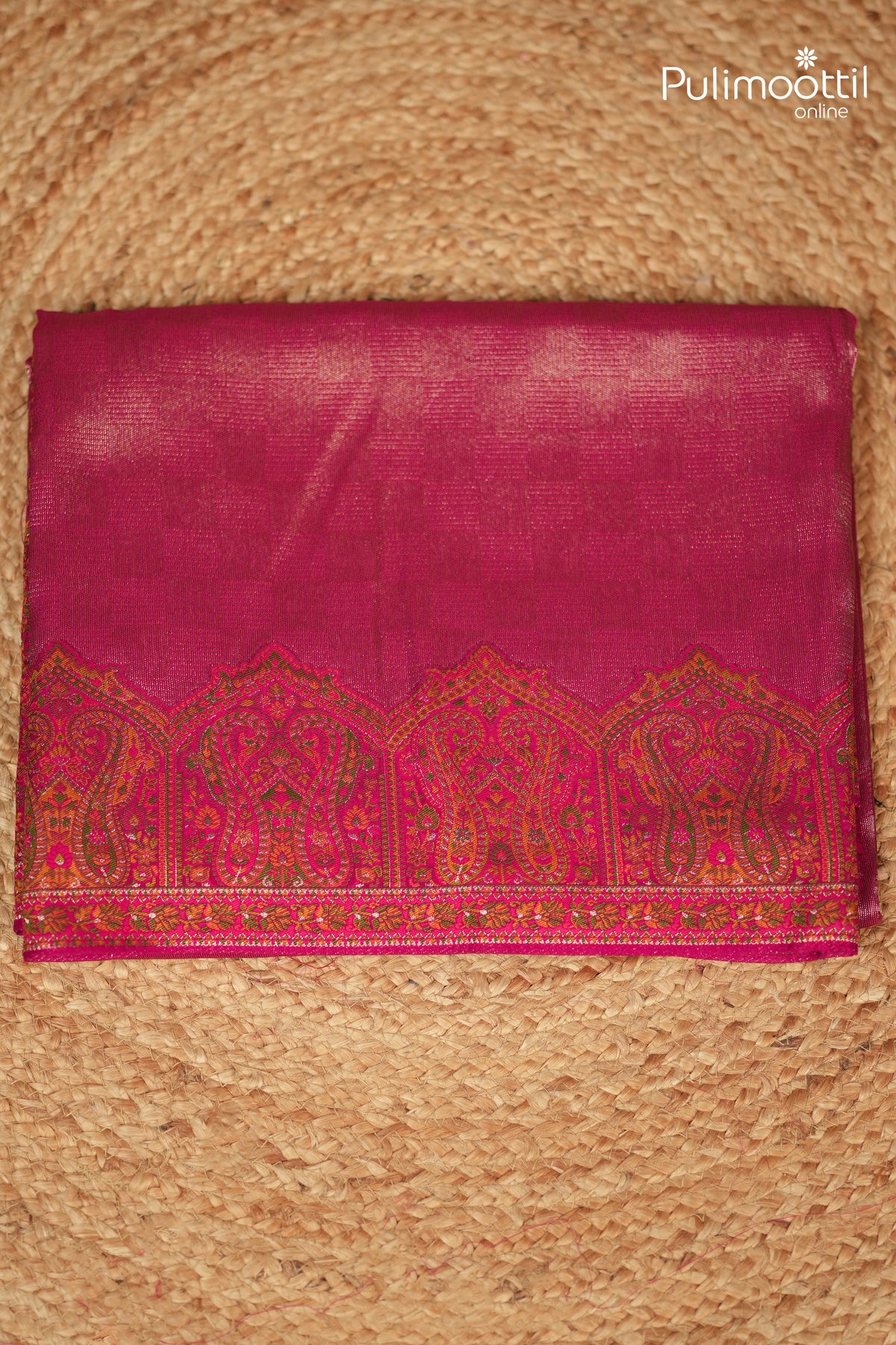 Rani Pink Colour Banarasi Saree
