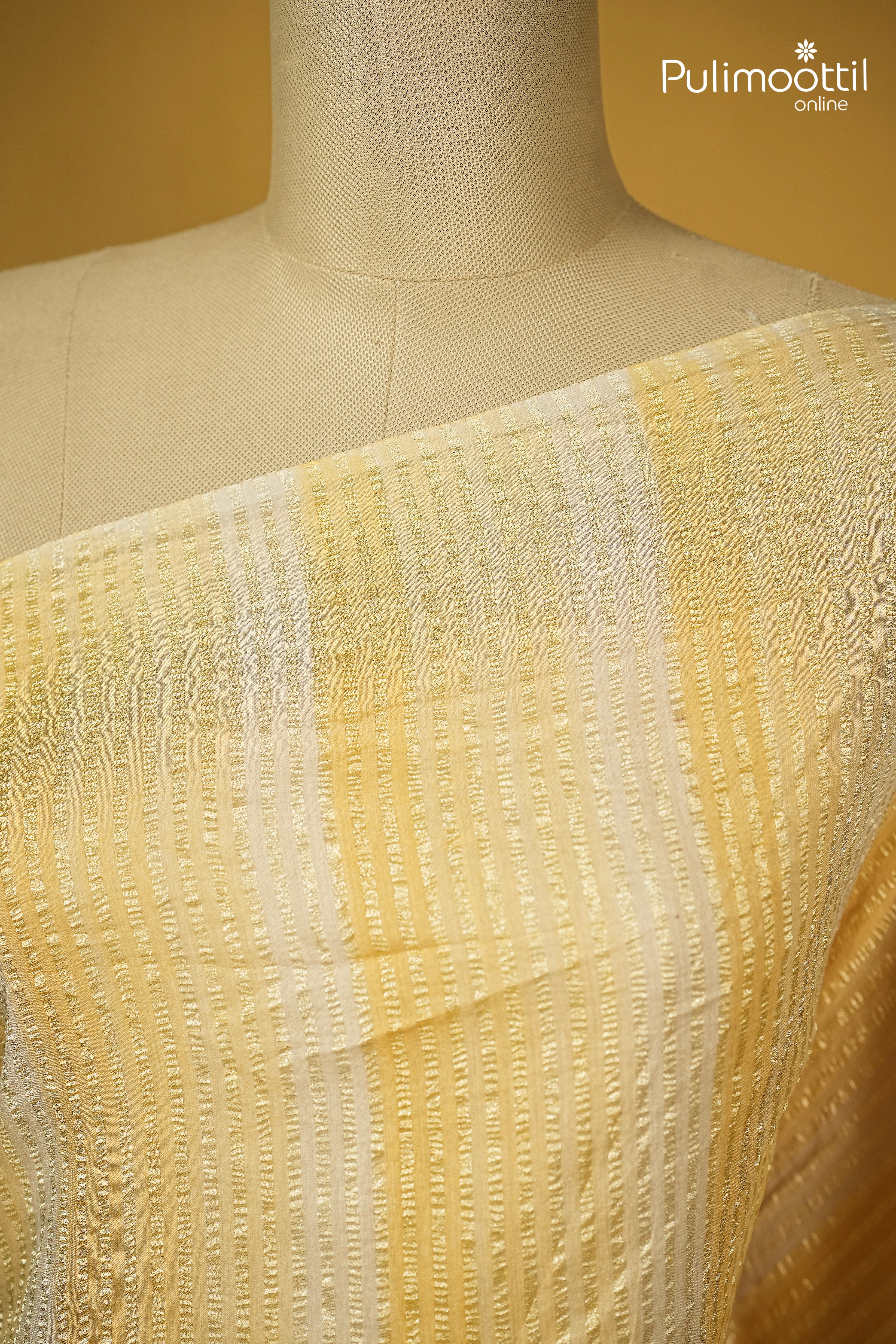 Multicolour Crushed Chanderi Saree