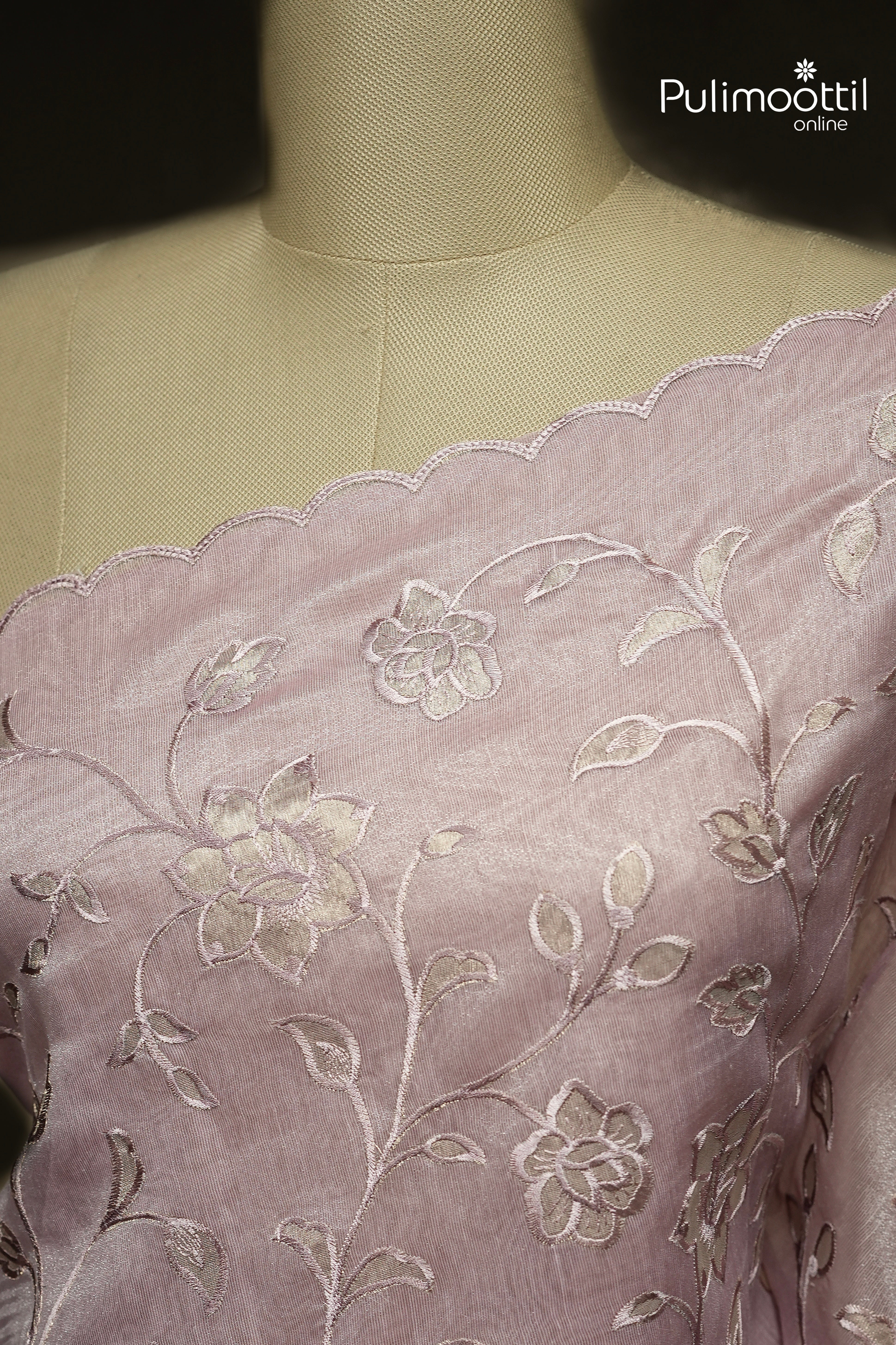 Pastel Pink Colour Organza Fancy Saree