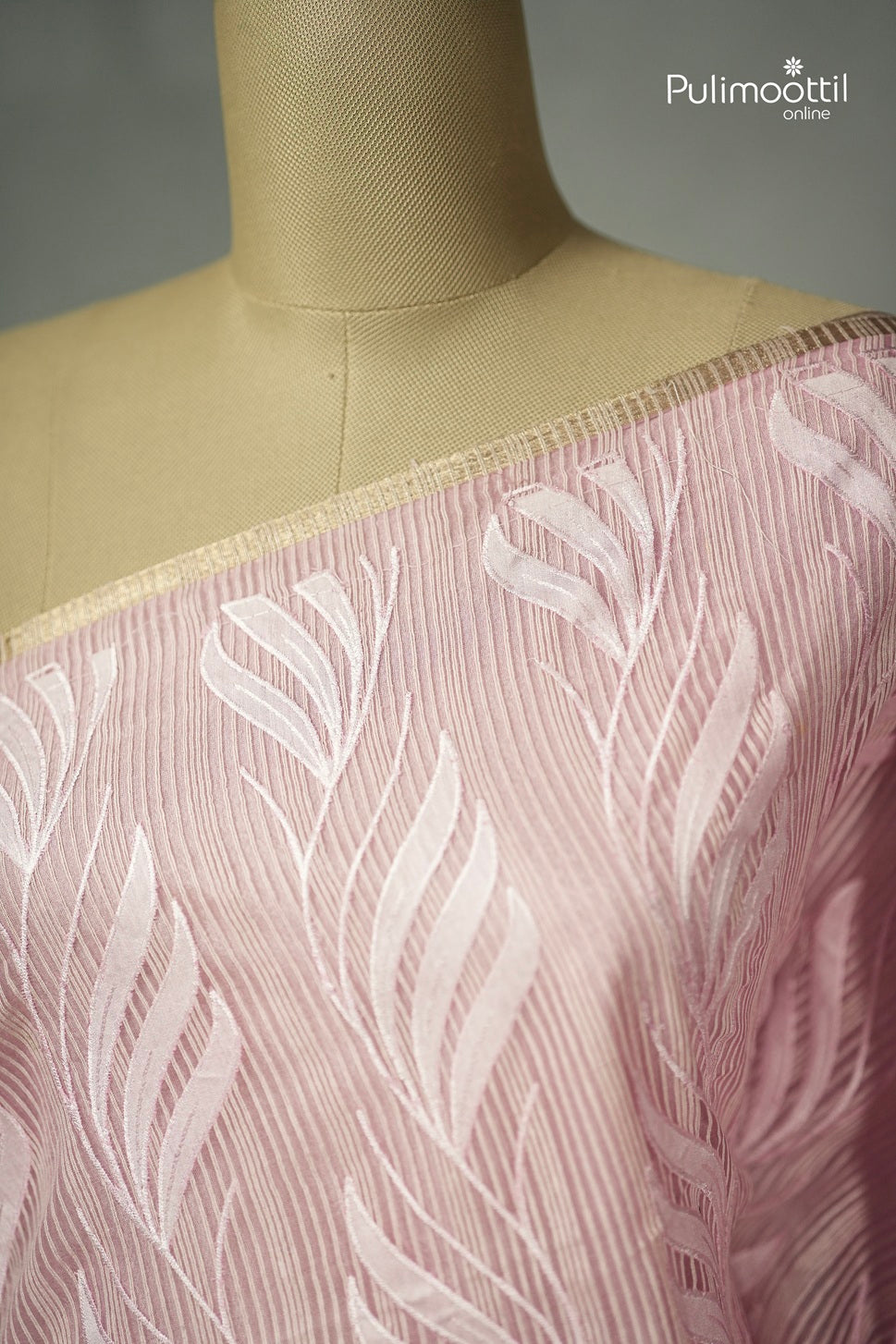 Baby Pink Colour Semi Tussar Saree