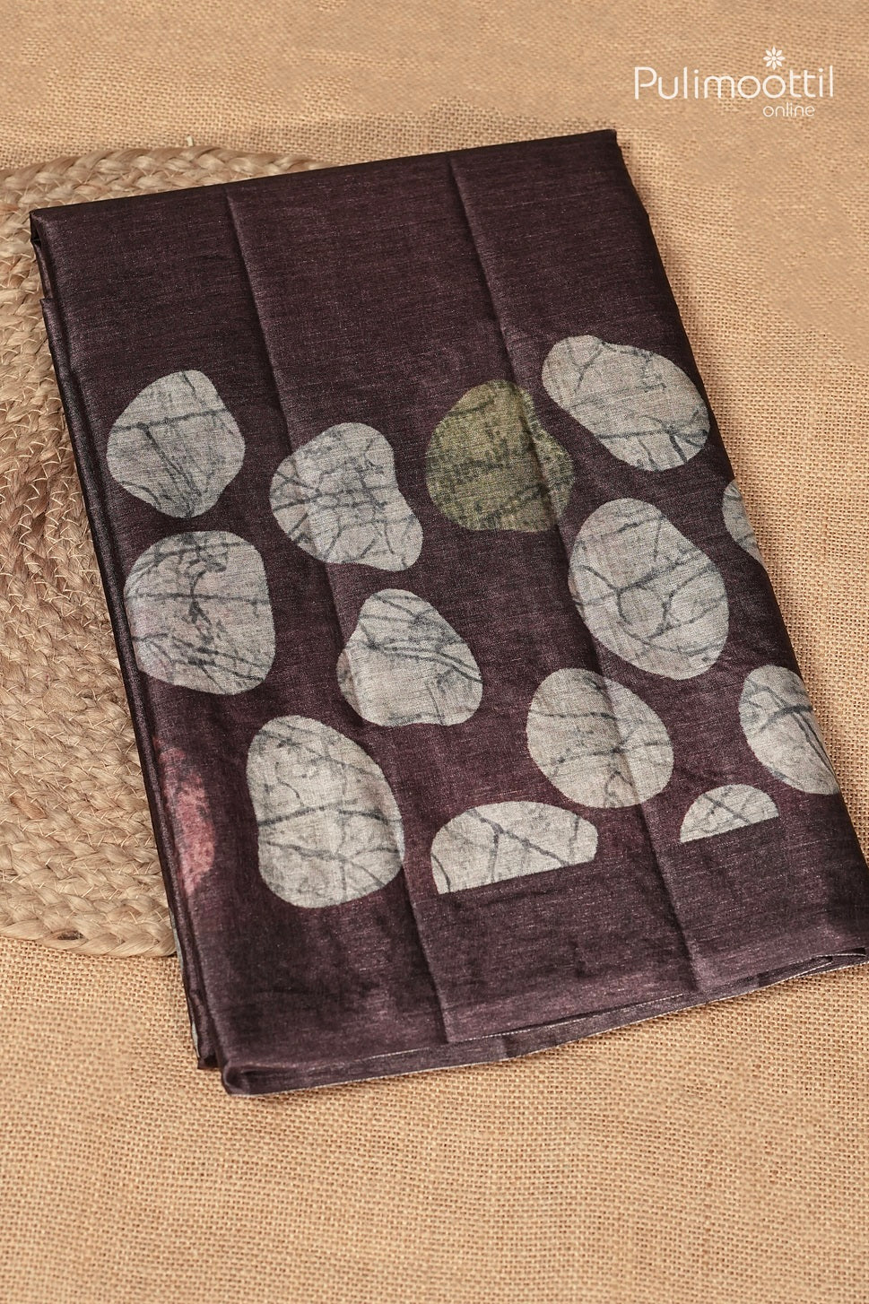Dark Plum Colour Tassur Silk Saree
