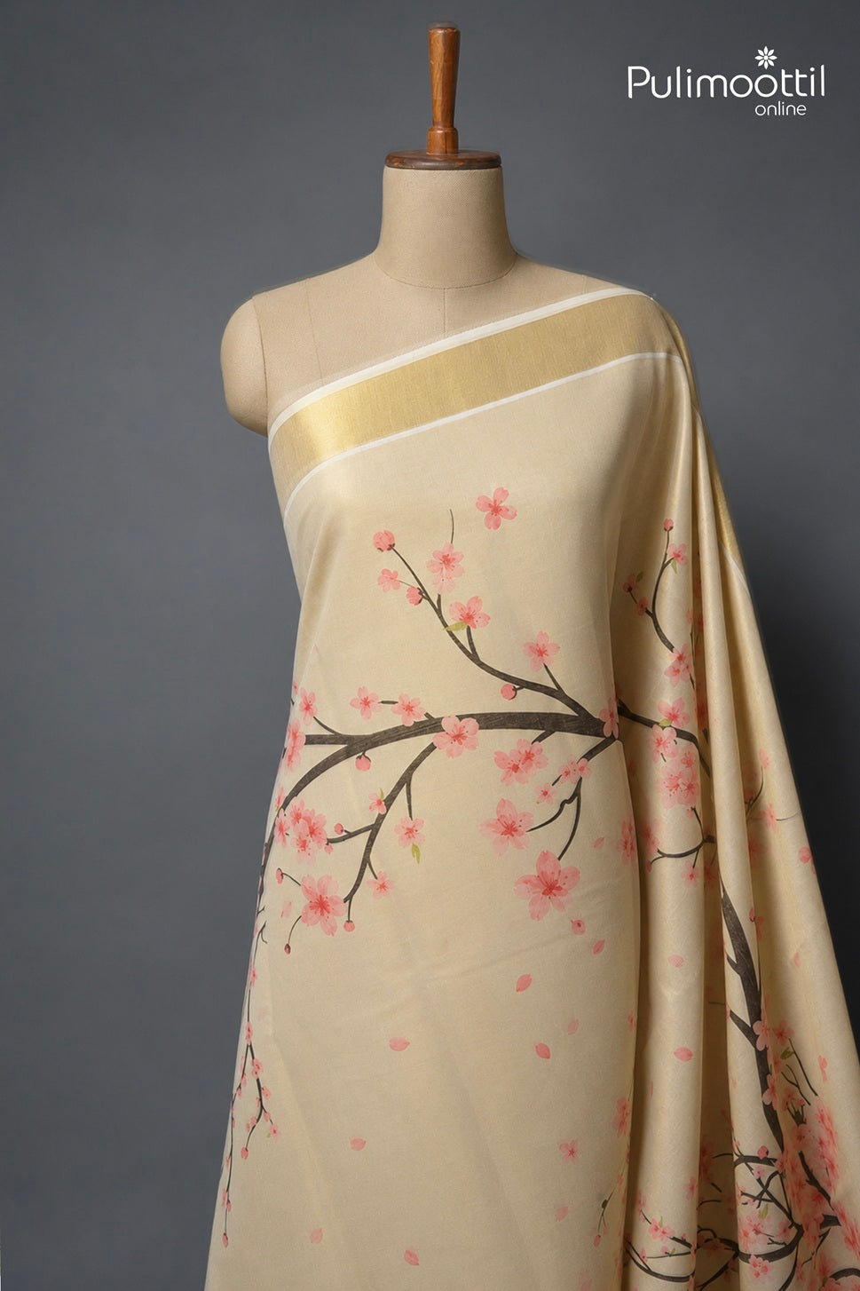 Kerala Traditional Golden Tissue Set Saree
