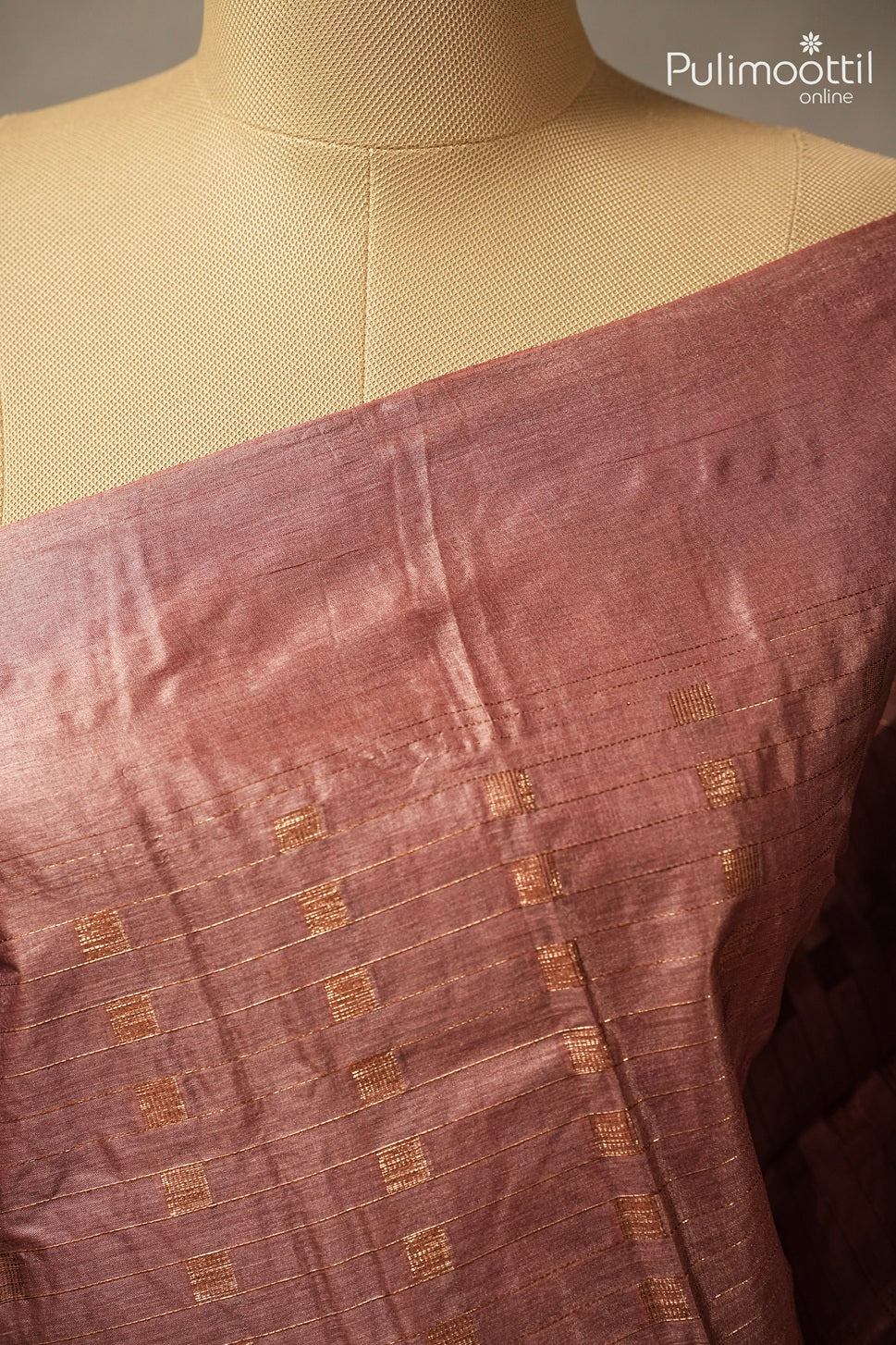 Dusty Rose Colour Tassur Silk Saree