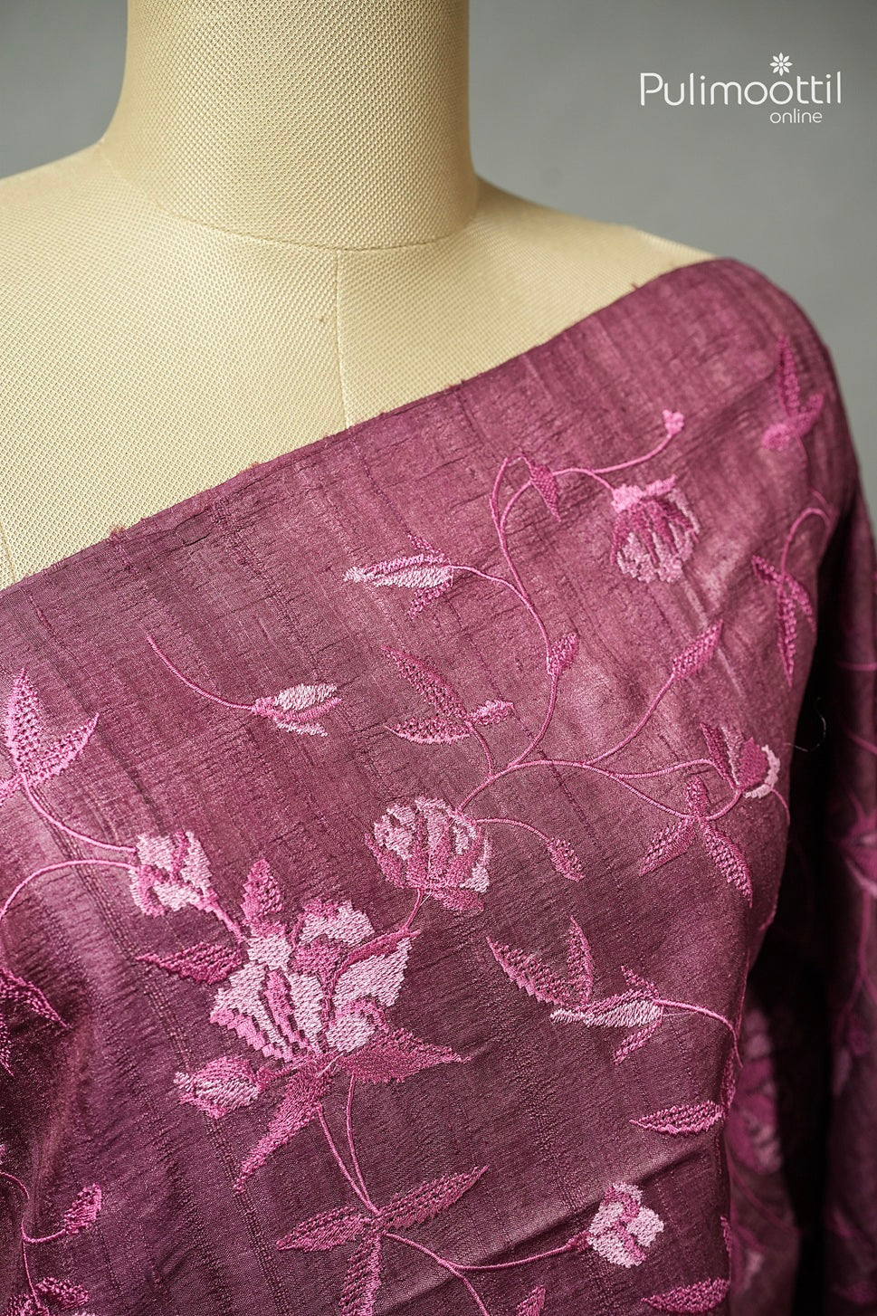 Onion Pink Colour Jute Silk Saree