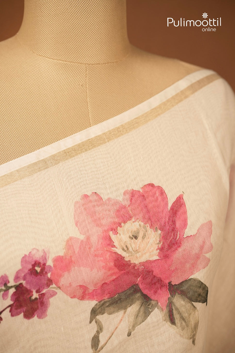 Semi Chanderi traditional Saree