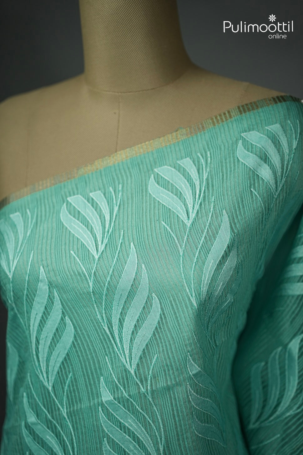 Pista Steel Green Colour Semi Tussar Saree